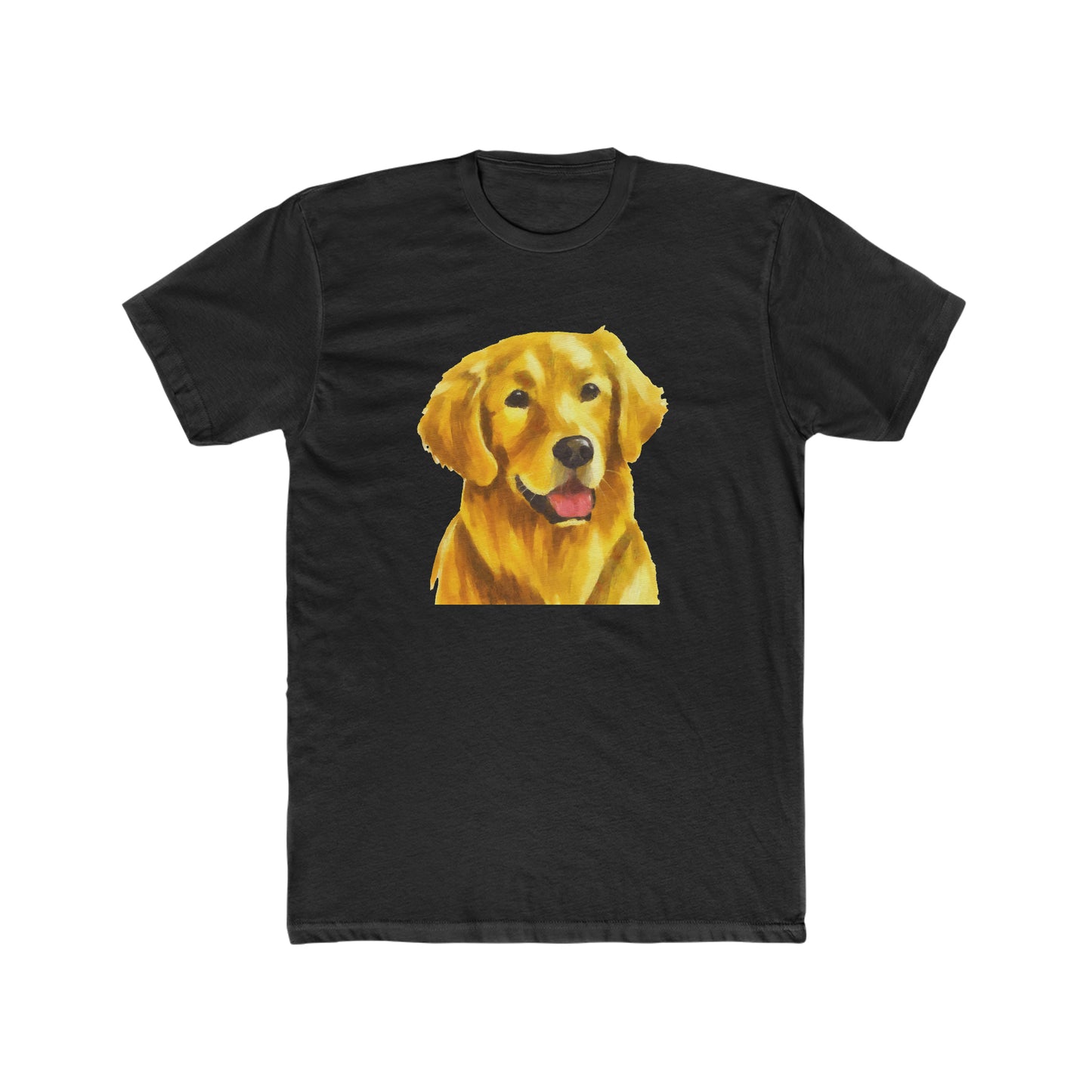 'Beau' Golden Retriever Men's Fitted Cotton Crew Tee