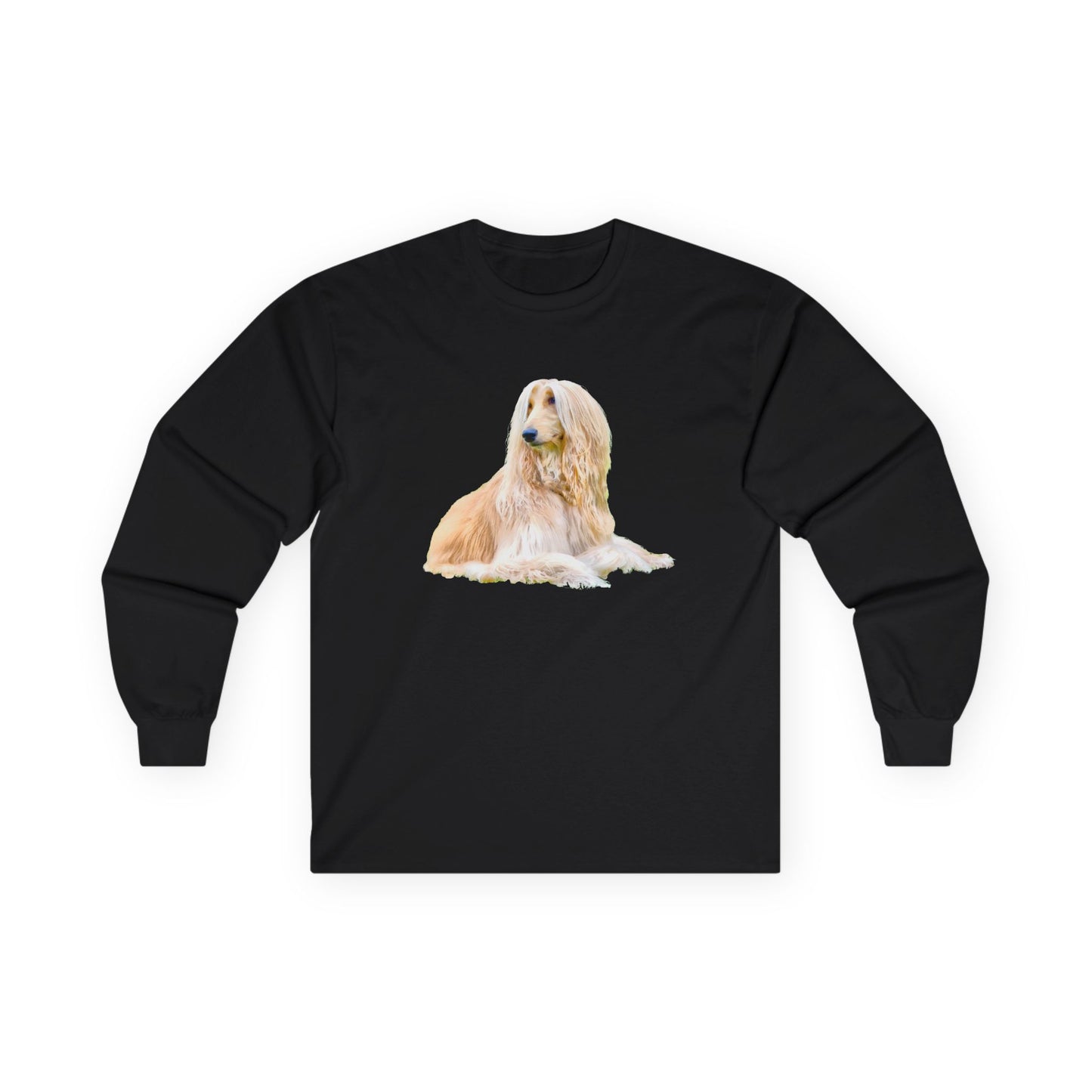 Afghan Hound Cotton Long Sleeve Tee - A Touch of Elegance