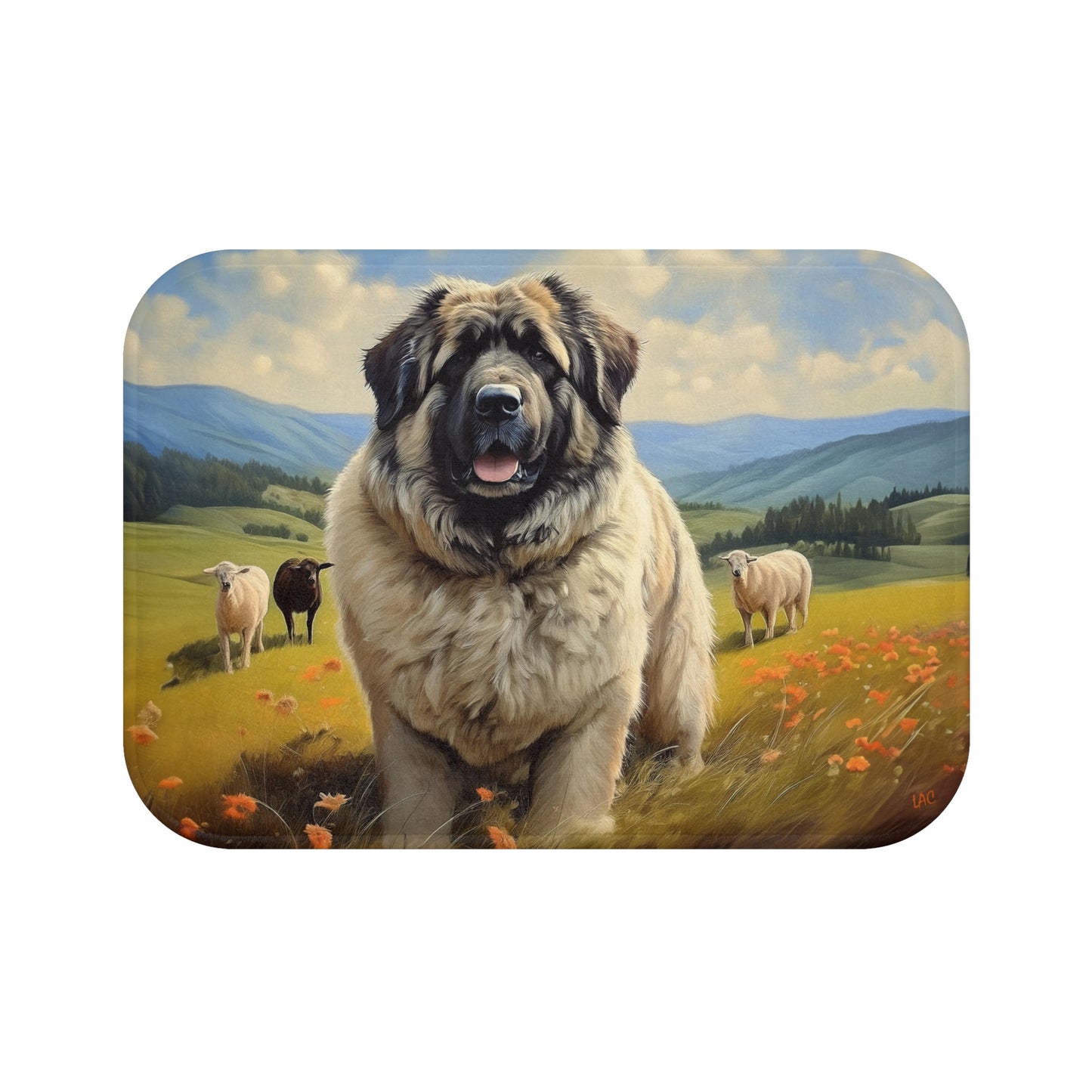 Caucasian Shepherd Dog Bathroom Rug Mat