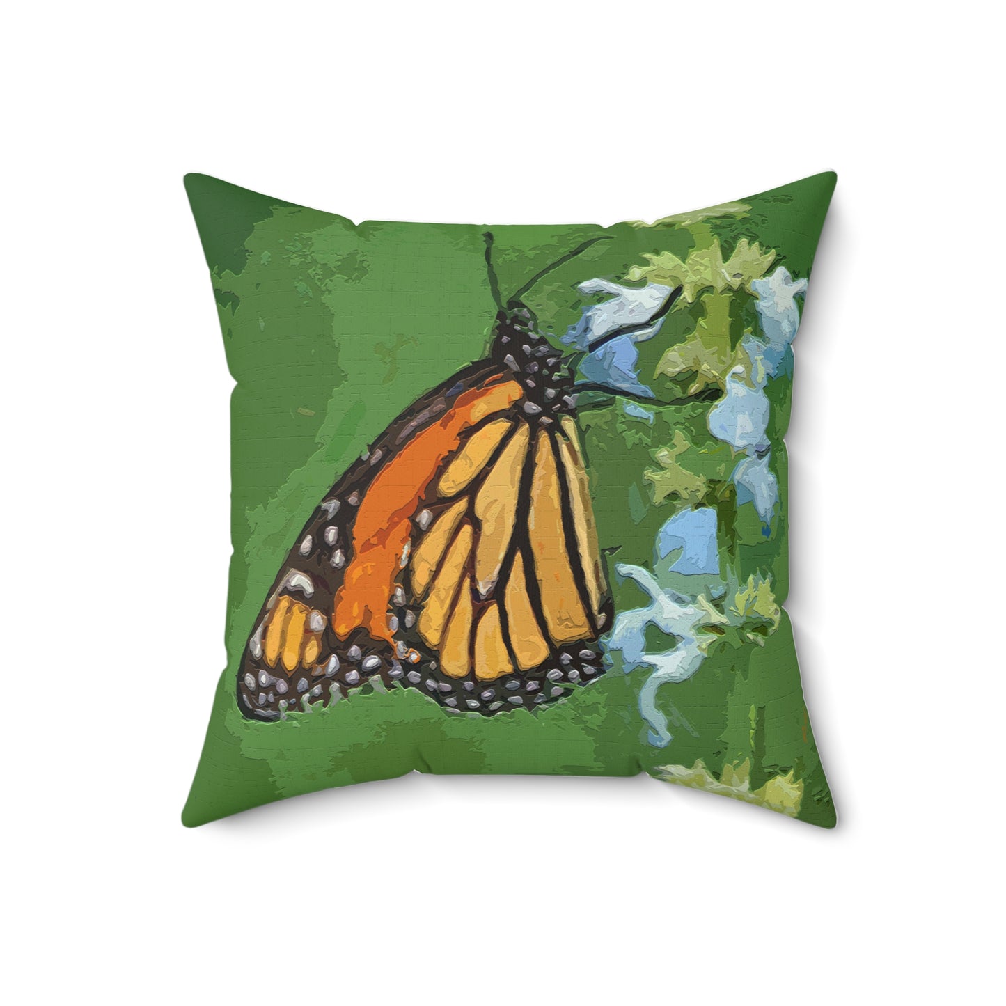 Monarch Butterfly Spun Polyester Throw Pillow