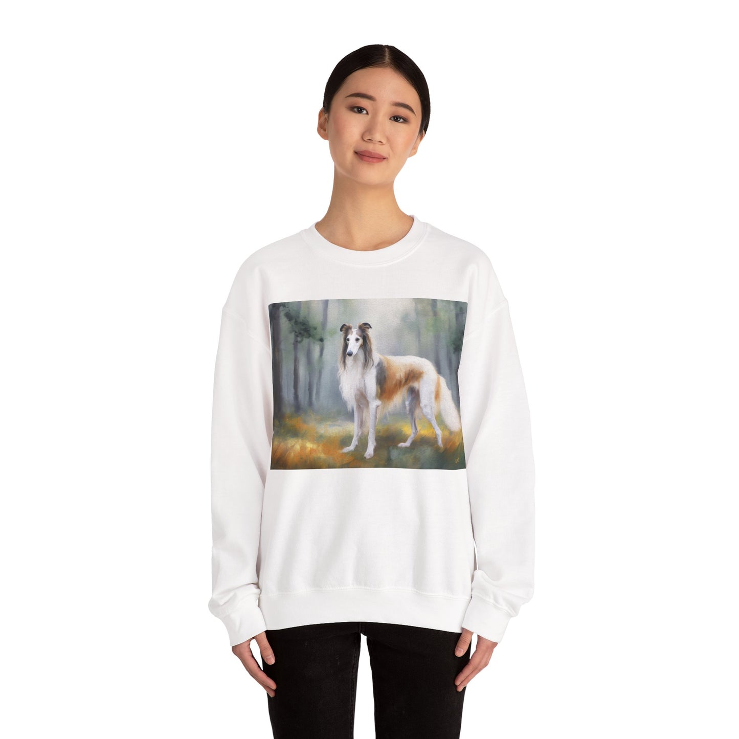 Borzoi 'Russian Wolfhound' Unisex 50/50 Crewneck Sweatshirt