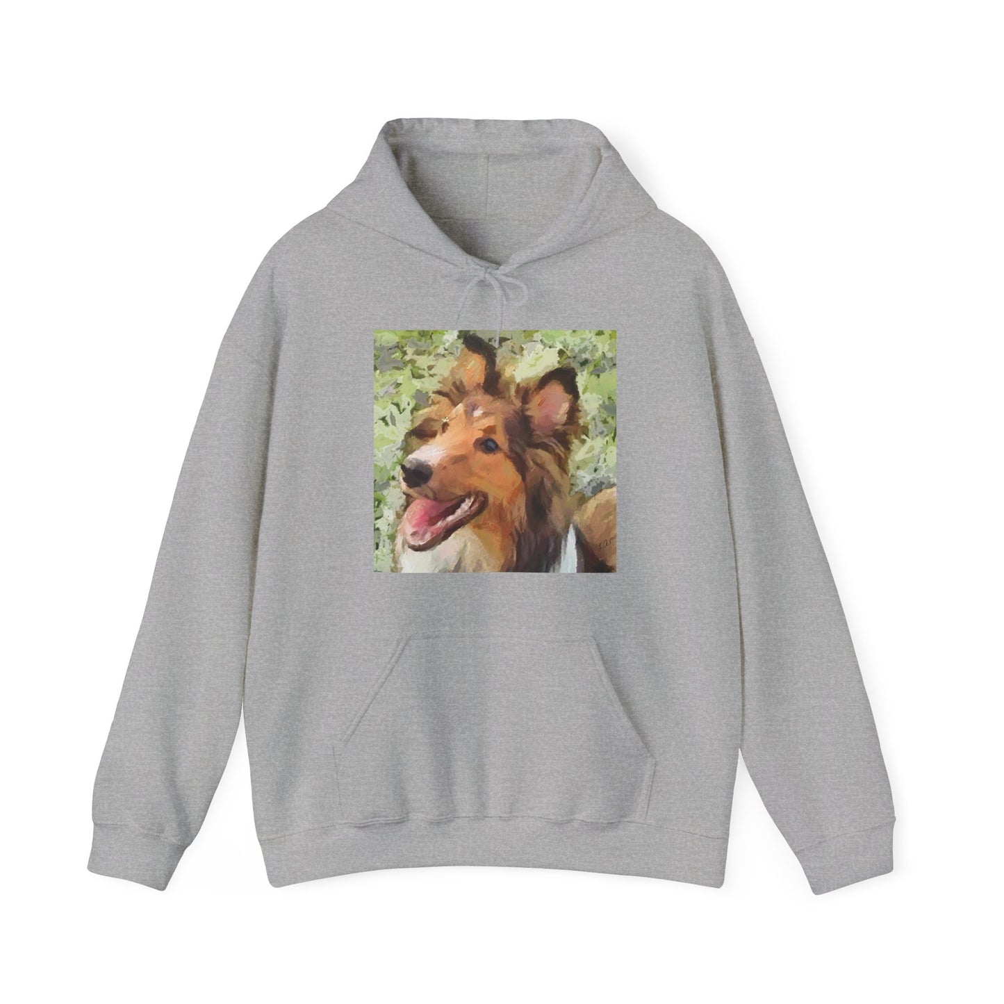 Shetland Sheepdog - Sheltie - "Sheltie Mae' Unisex 50/50 Hooded Sweatshirt