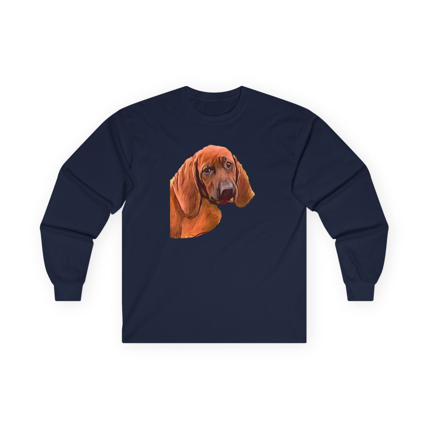 Redbone Coonhound - Unisex Cotton Long Sleeve Tee
