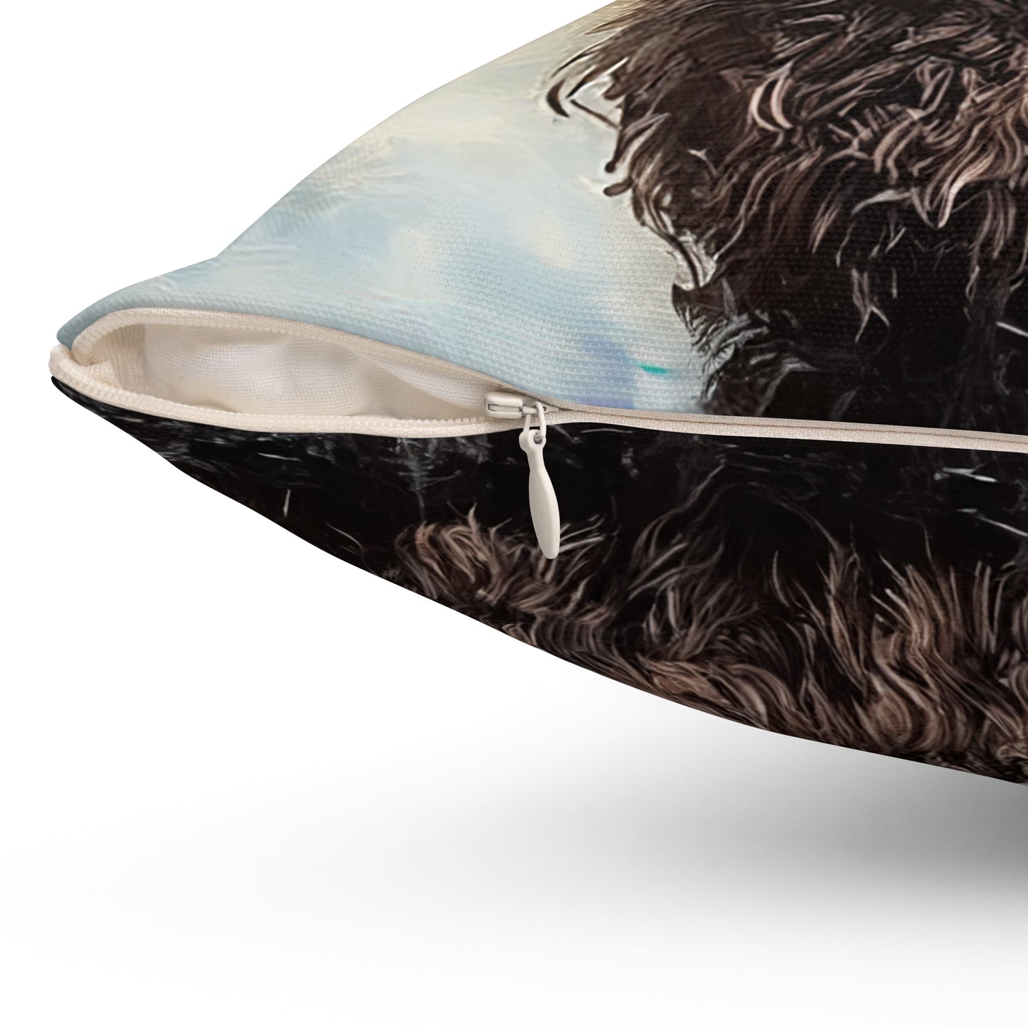 Barbet Spun Polyester Throw Pillow: Embrace Artistry and Comfort