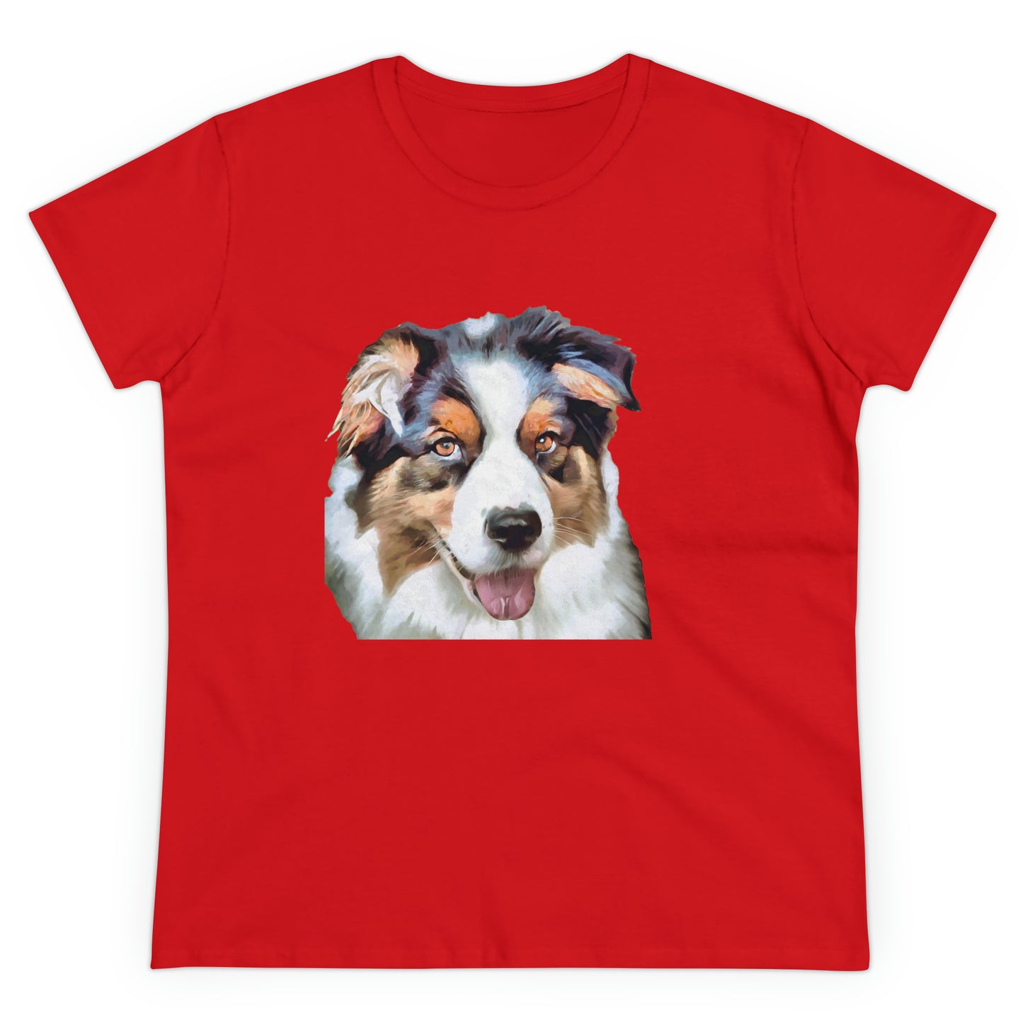 Australian Shepherd - Blue Merle - Women's Midweight Cotton Tee