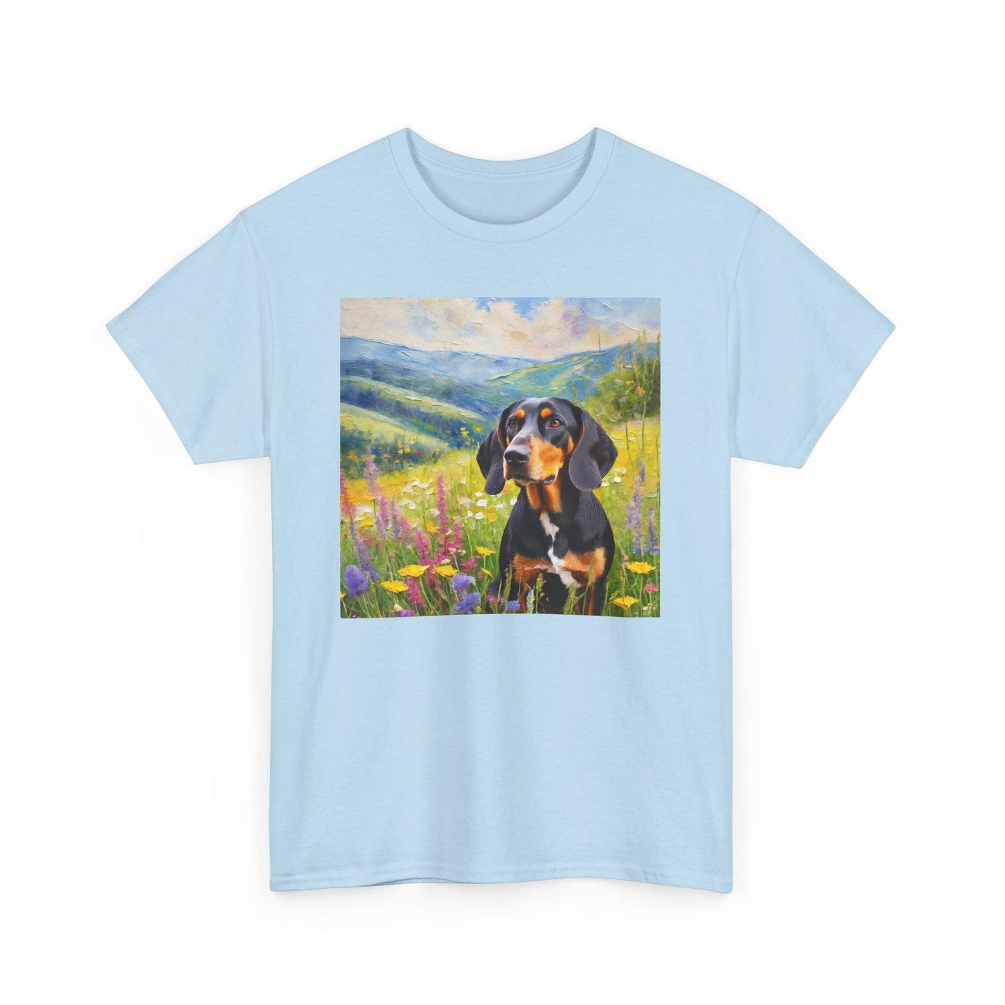Black & Tan Coonhound Unisex Heavy Cotton Tee