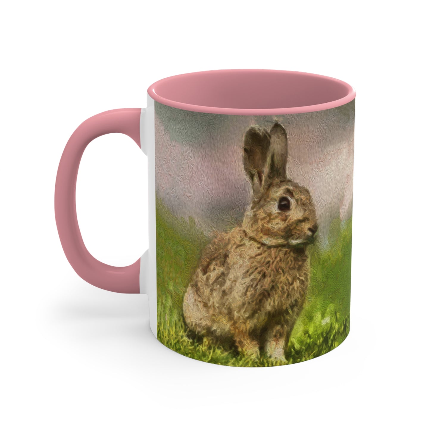 Rabbit 'Clover' Accent Coffee Mug, 11oz