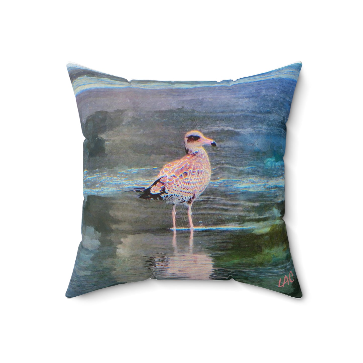 Bodega Seagull #2 - Spun Polyester Throw Pillow
