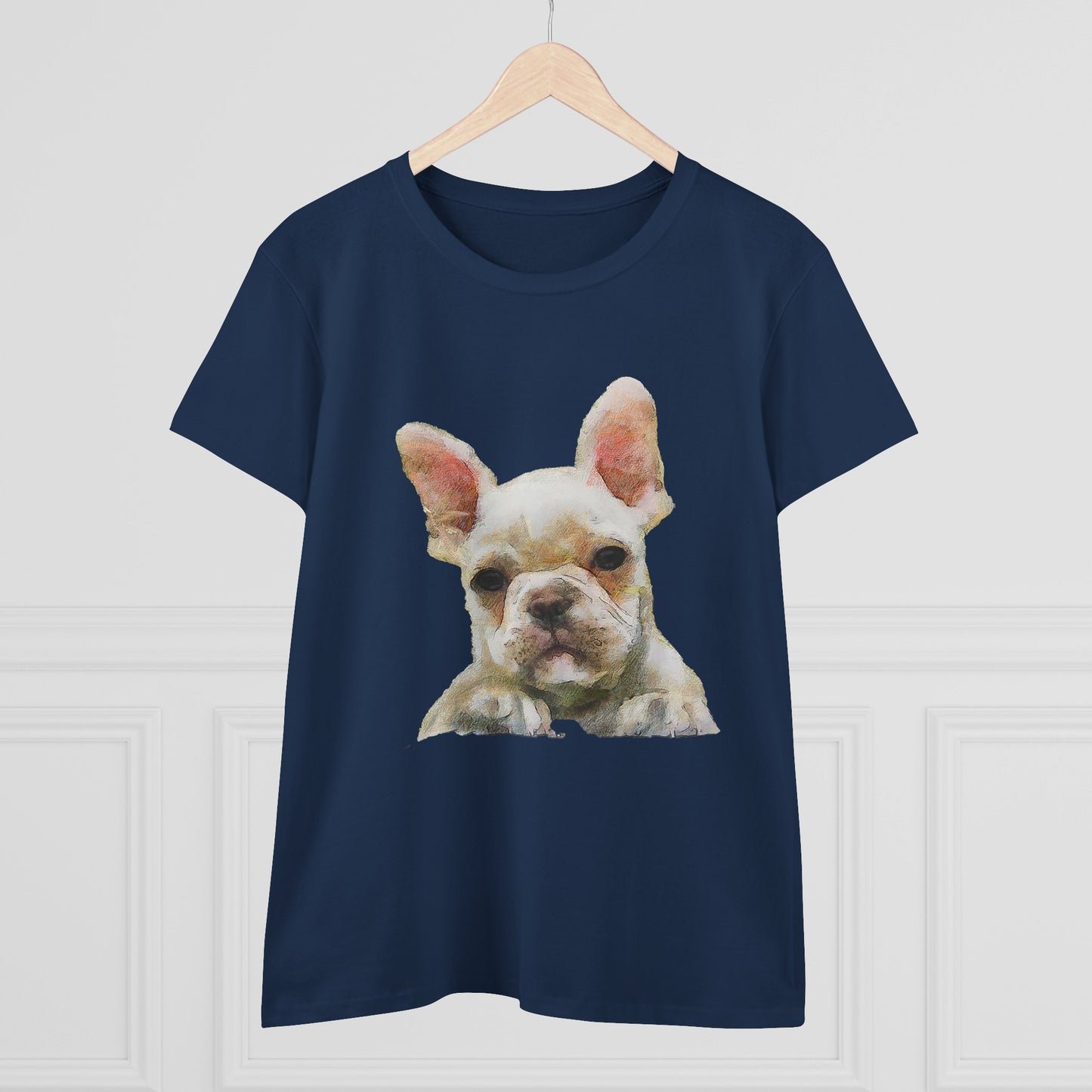 French Bulldog 'Bouvier' Women's Midweight Cotton Tee
