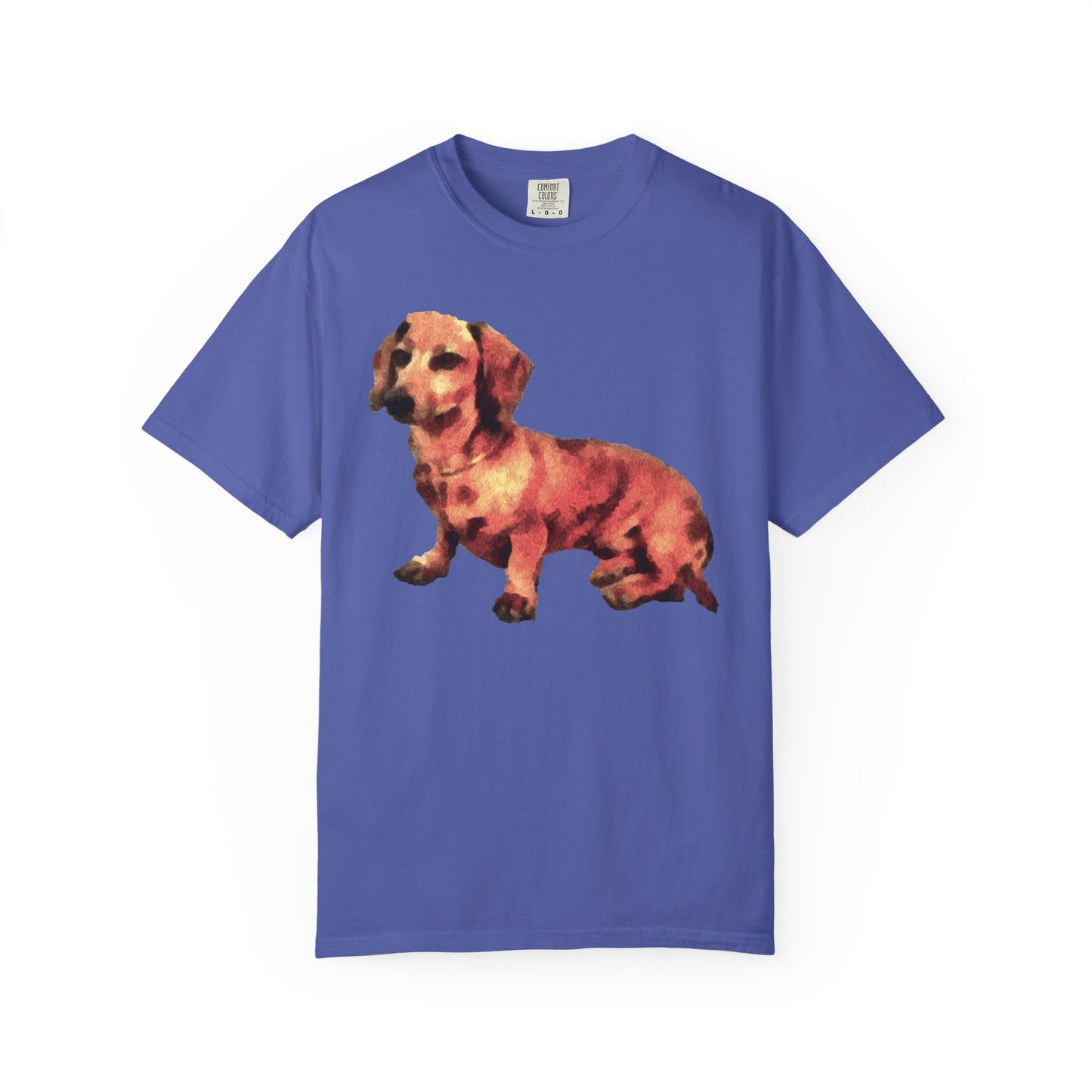 Dachshund 'Simone' Unisex Relaxed Fitted Garment-Dyed T-shirt