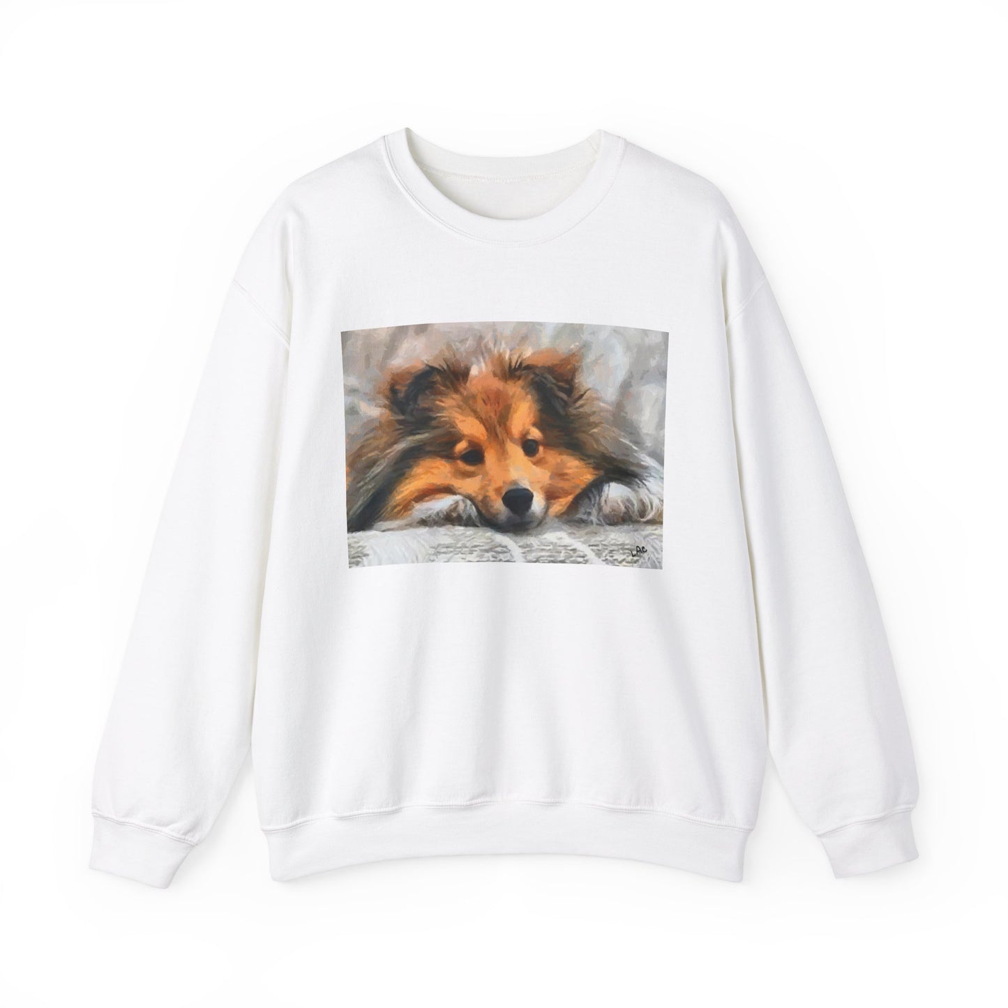 Shetland Sheepdog 'Sleepy Sheltie' Unisex 50/50 Crewneck Sweatshirt