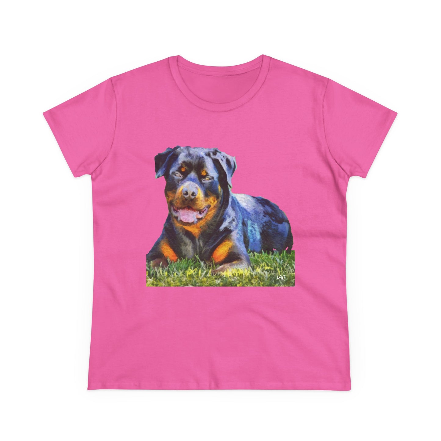 Rottweiler 'Lina; Women's Midweight Cotton Tee