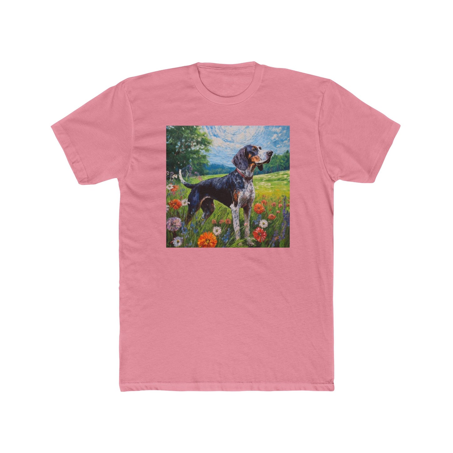 Bluetick Coonhound Men's Fitted Cotton Crew Tee