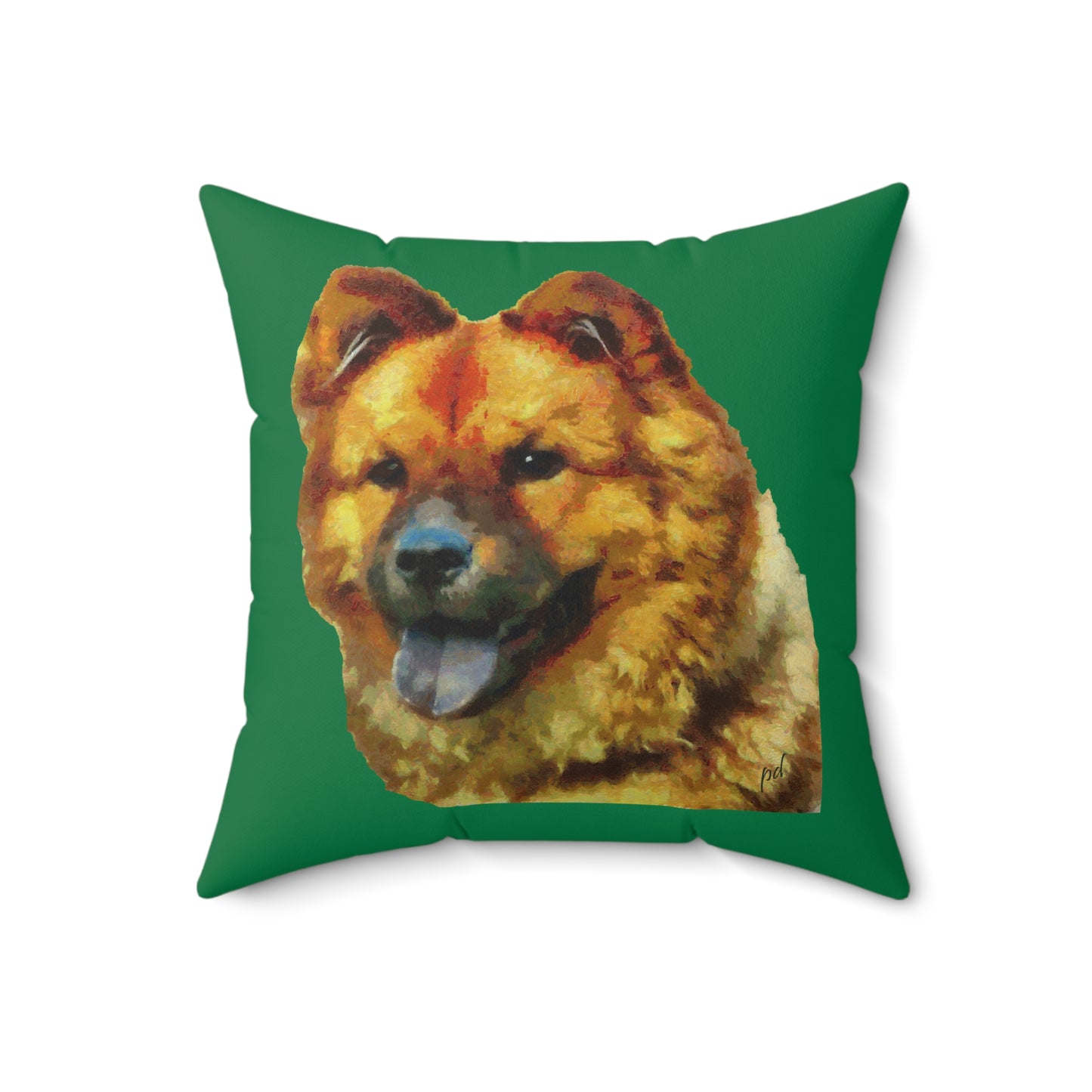 Chow 'Chung' Spun Polyester Throw Pillow