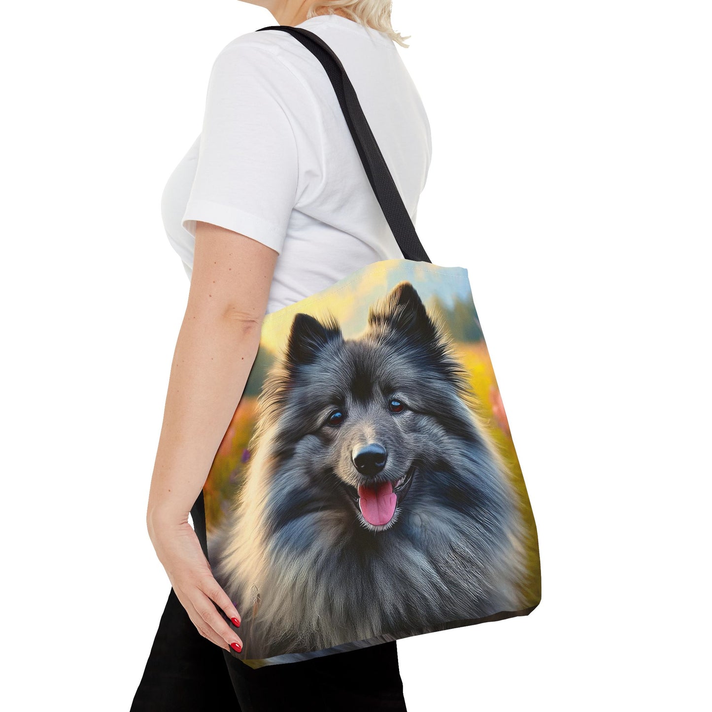 Keeshond Polyester Tote Bag (AOP)