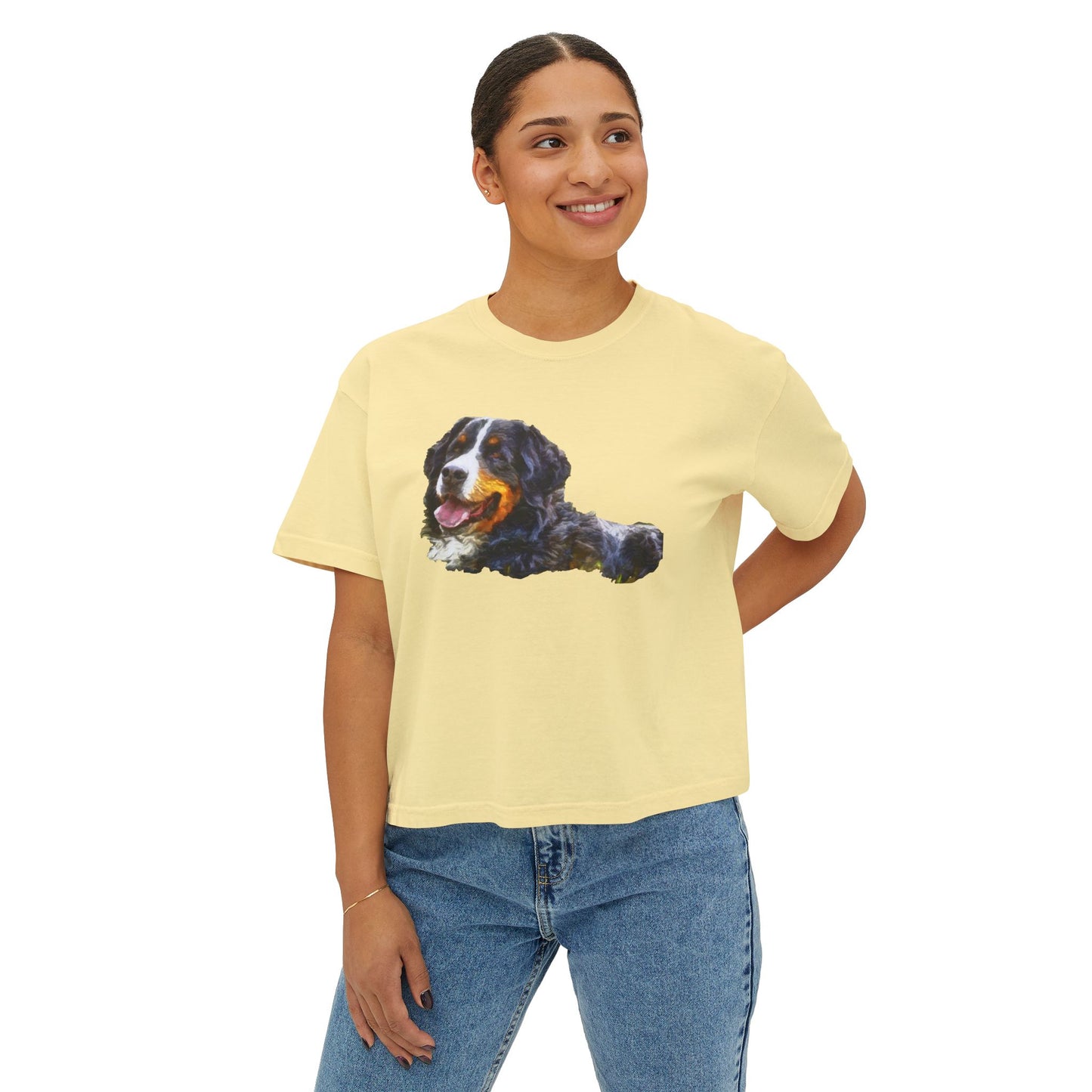Bernese Mountain Dog #1 - Women's Oversized Boxy Tee