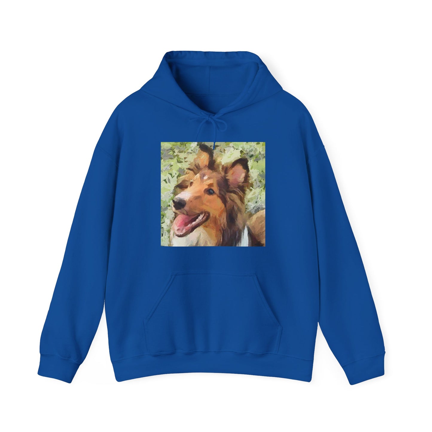 Shetland Sheepdog - Sheltie - "Sheltie Mae' Unisex 50/50 Hooded Sweatshirt