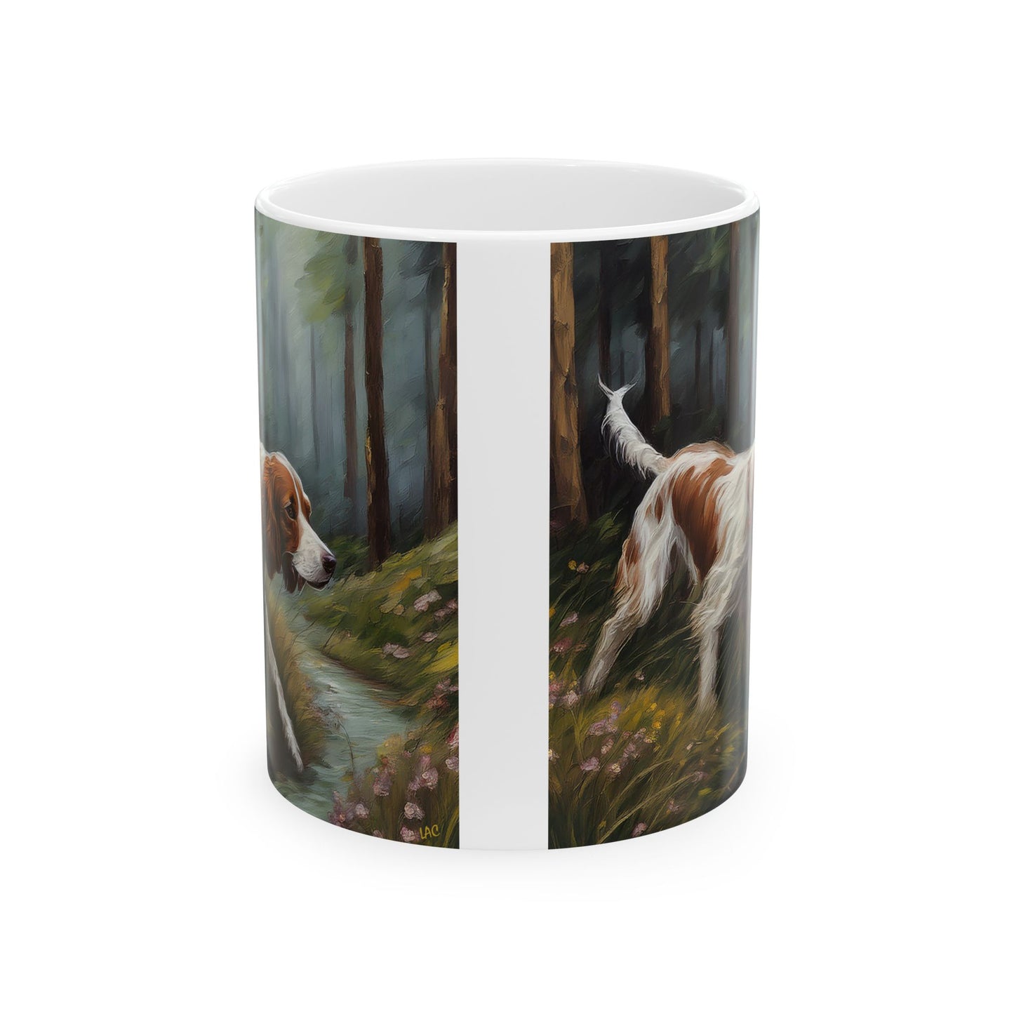 Irish Red & White Setter Ceramic Mug - Personalize Your Sip