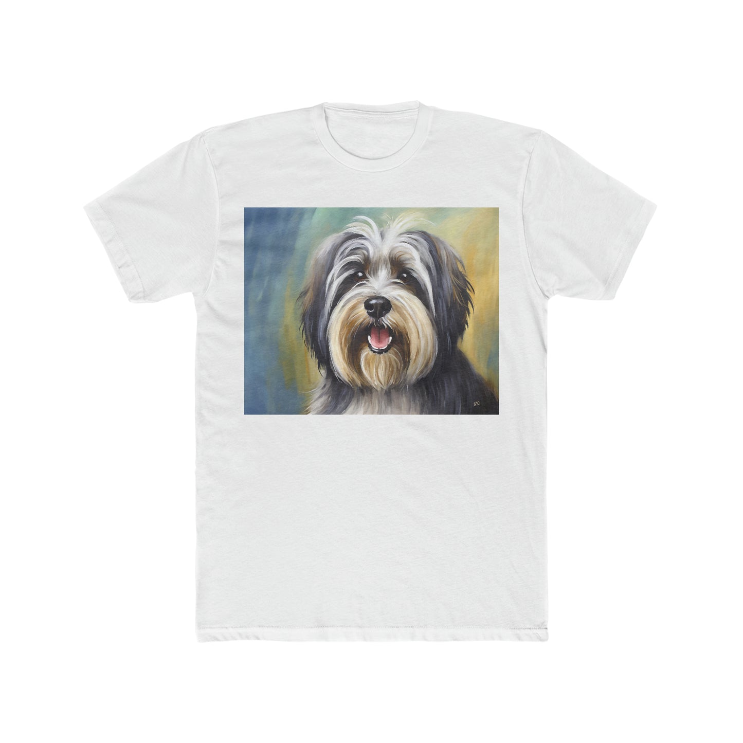 TIbetan Terrier -- Men's Fitted Cotton Crew Tee