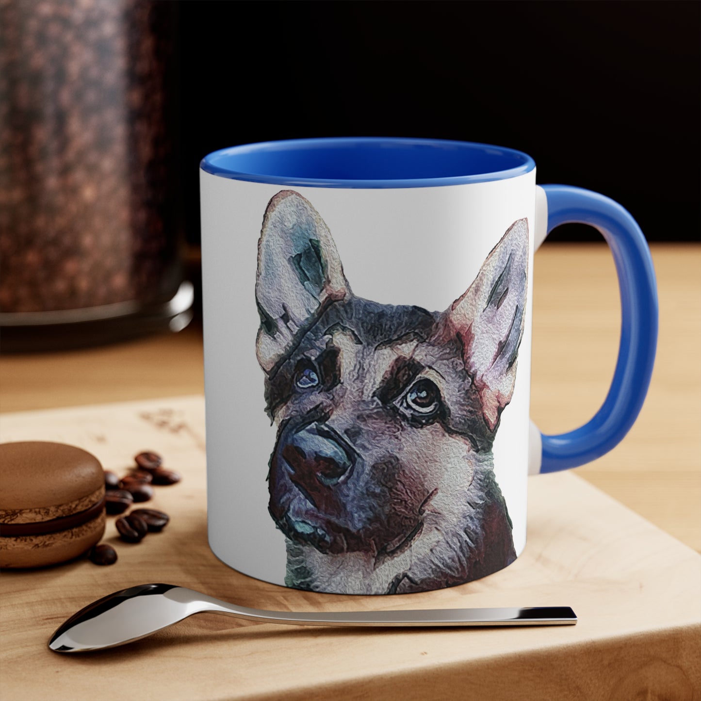 German Shepherd 'Sly' Accent Coffee Mug, 11oz