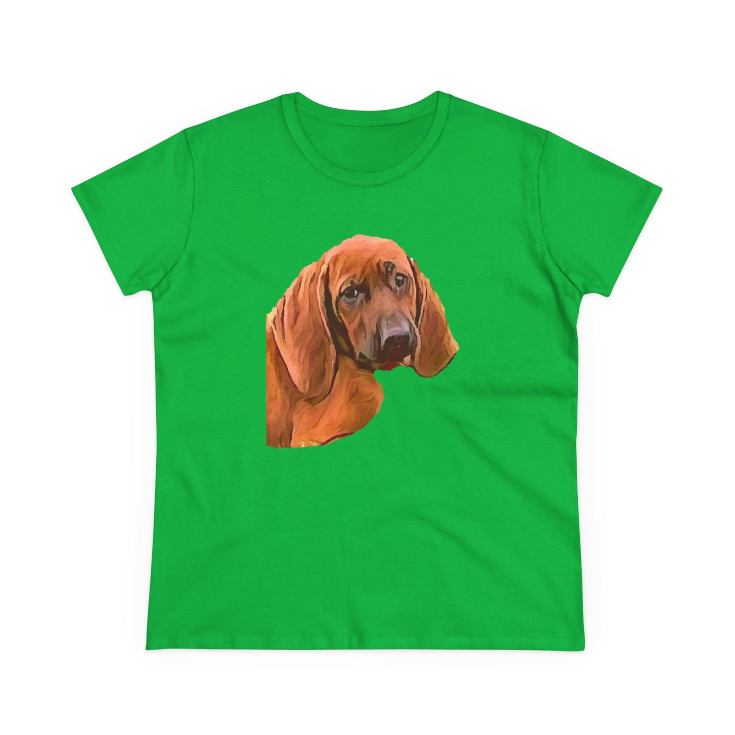 Redbone Coonhound Women's Midweight Cotton Tee