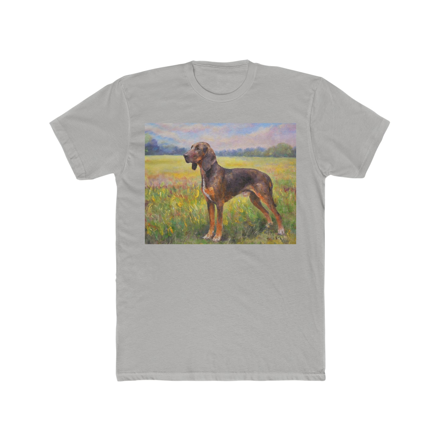 Plott Hound -- Men's Fitted Cotton Crew Tee