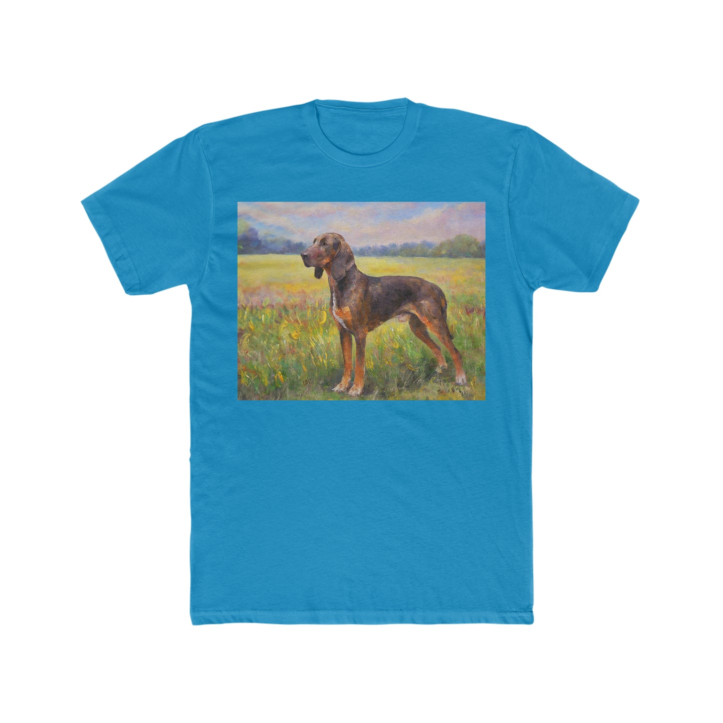 Plott Hound -- Men's Fitted Cotton Crew Tee