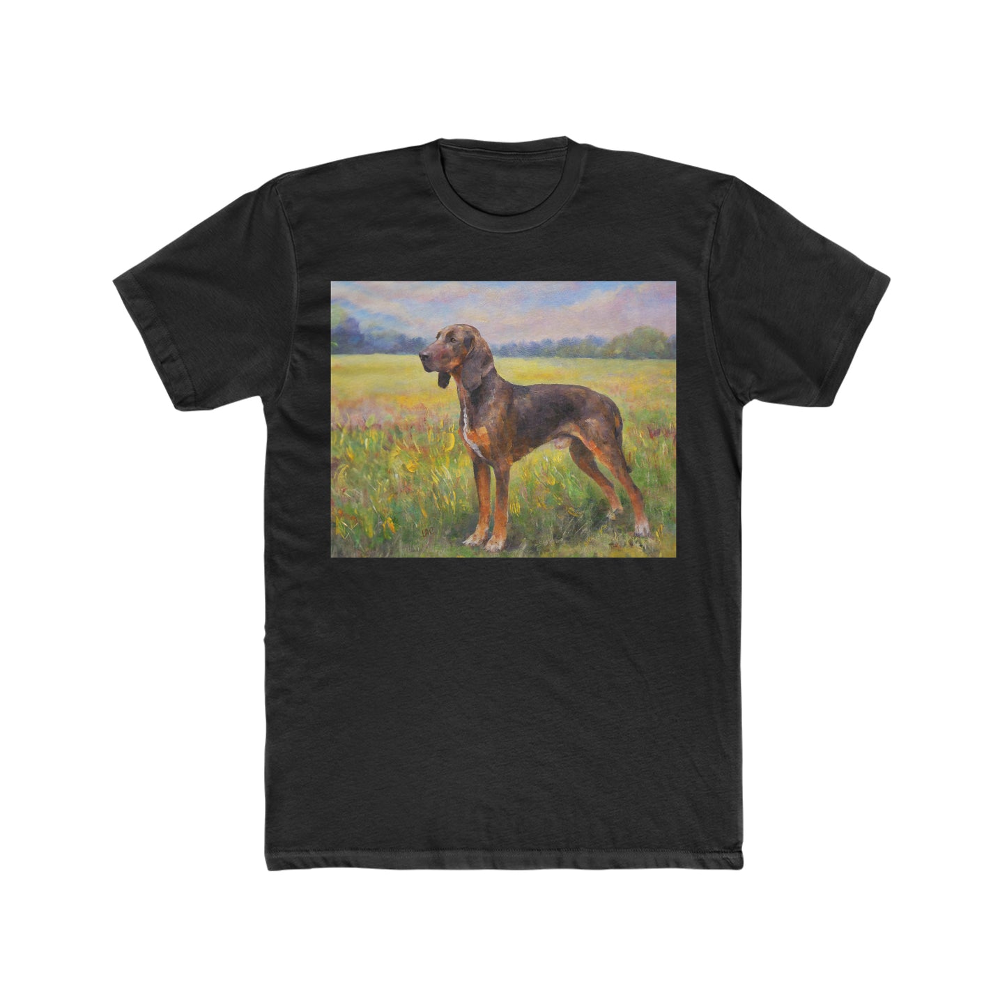 Plott Hound -- Men's Fitted Cotton Crew Tee