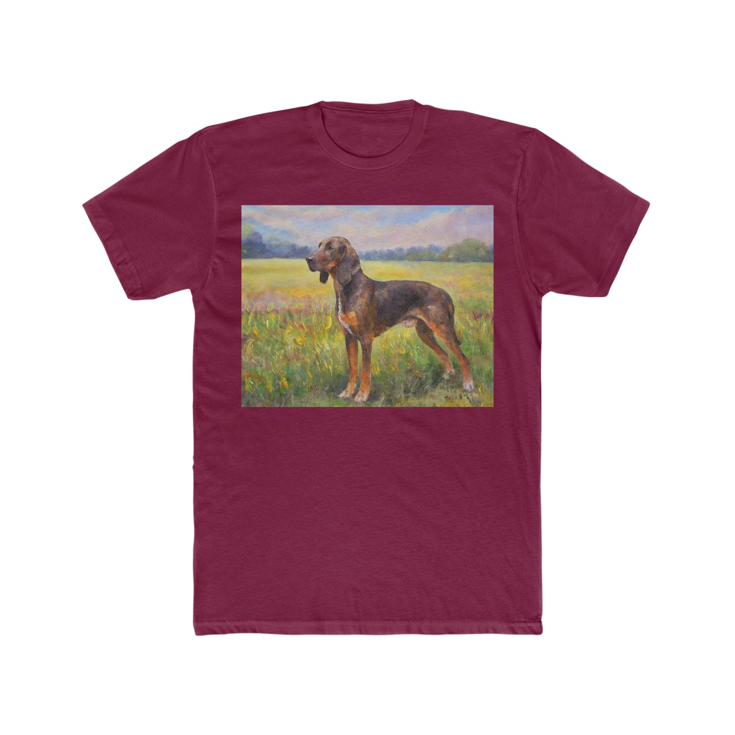 Plott Hound -- Men's Fitted Cotton Crew Tee