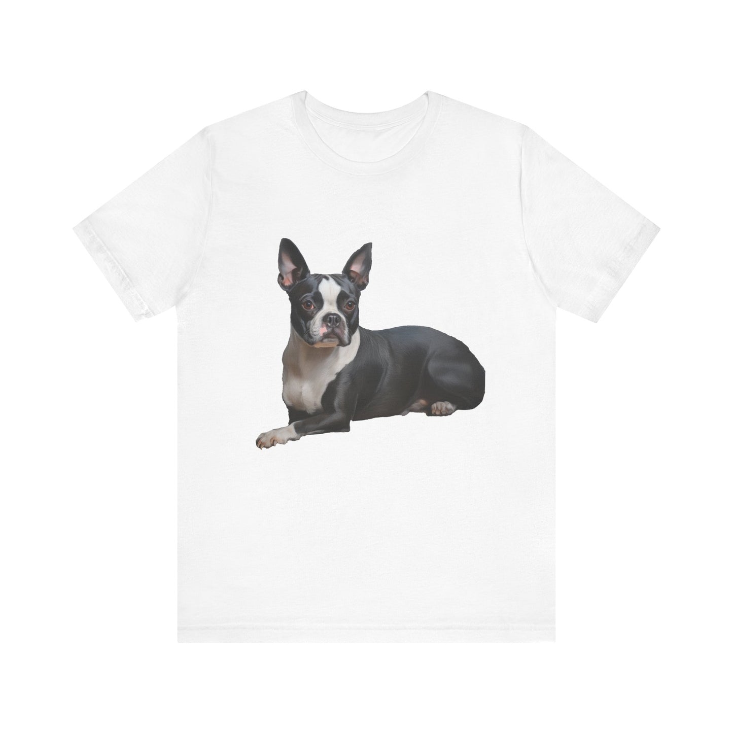 Blue Boston Terrier. - Unisex Jersey Short Sleeve Tee