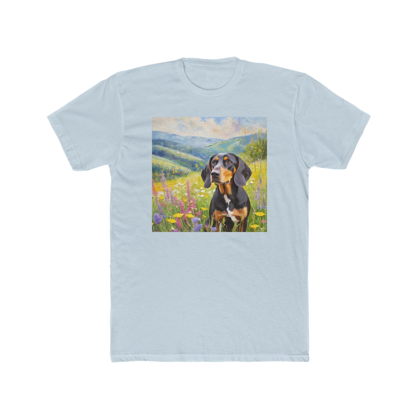 Black & Tan Coonhound Men's Fitted Cotton Crew Tee