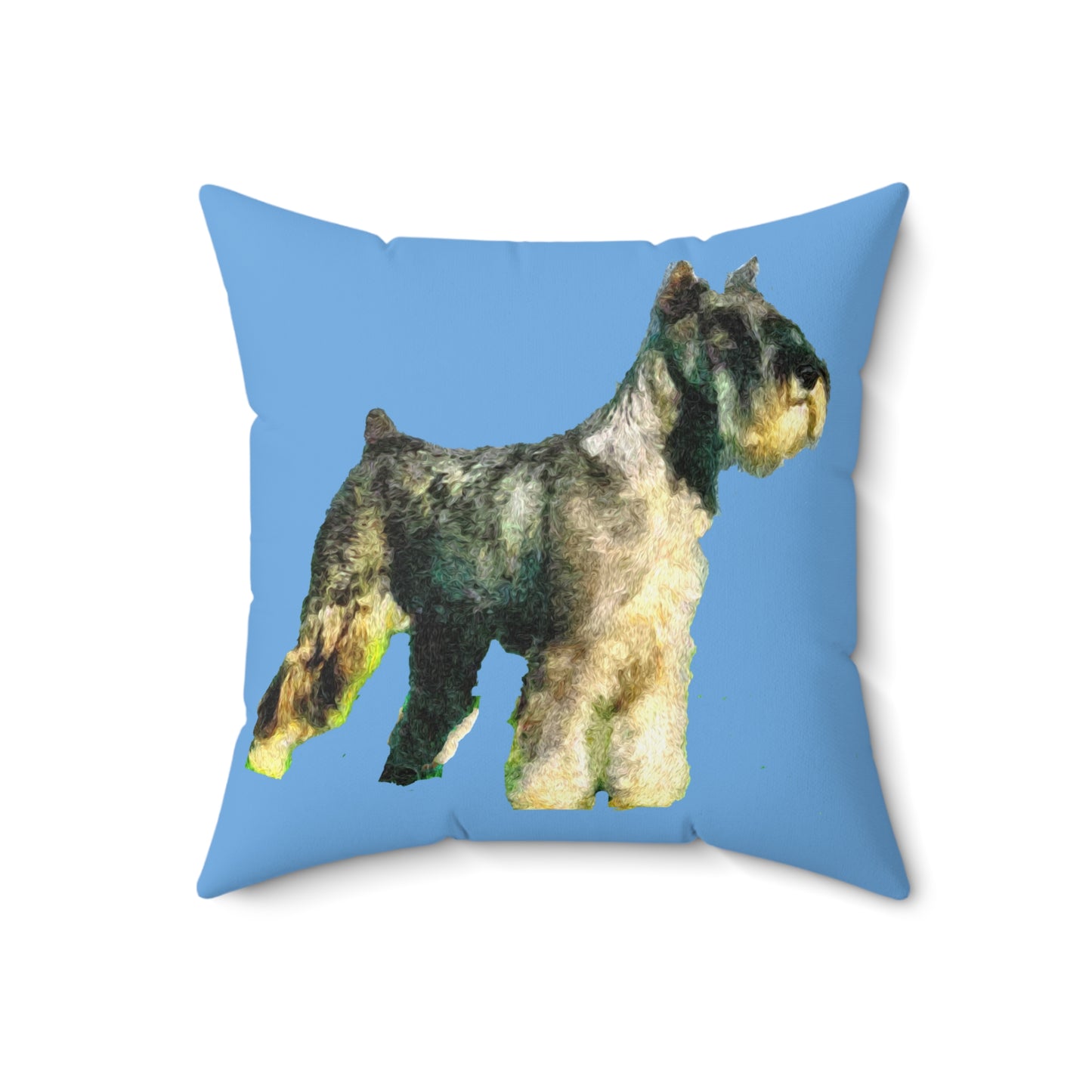 Schnauzer Spun Polyester Throw Pillow
