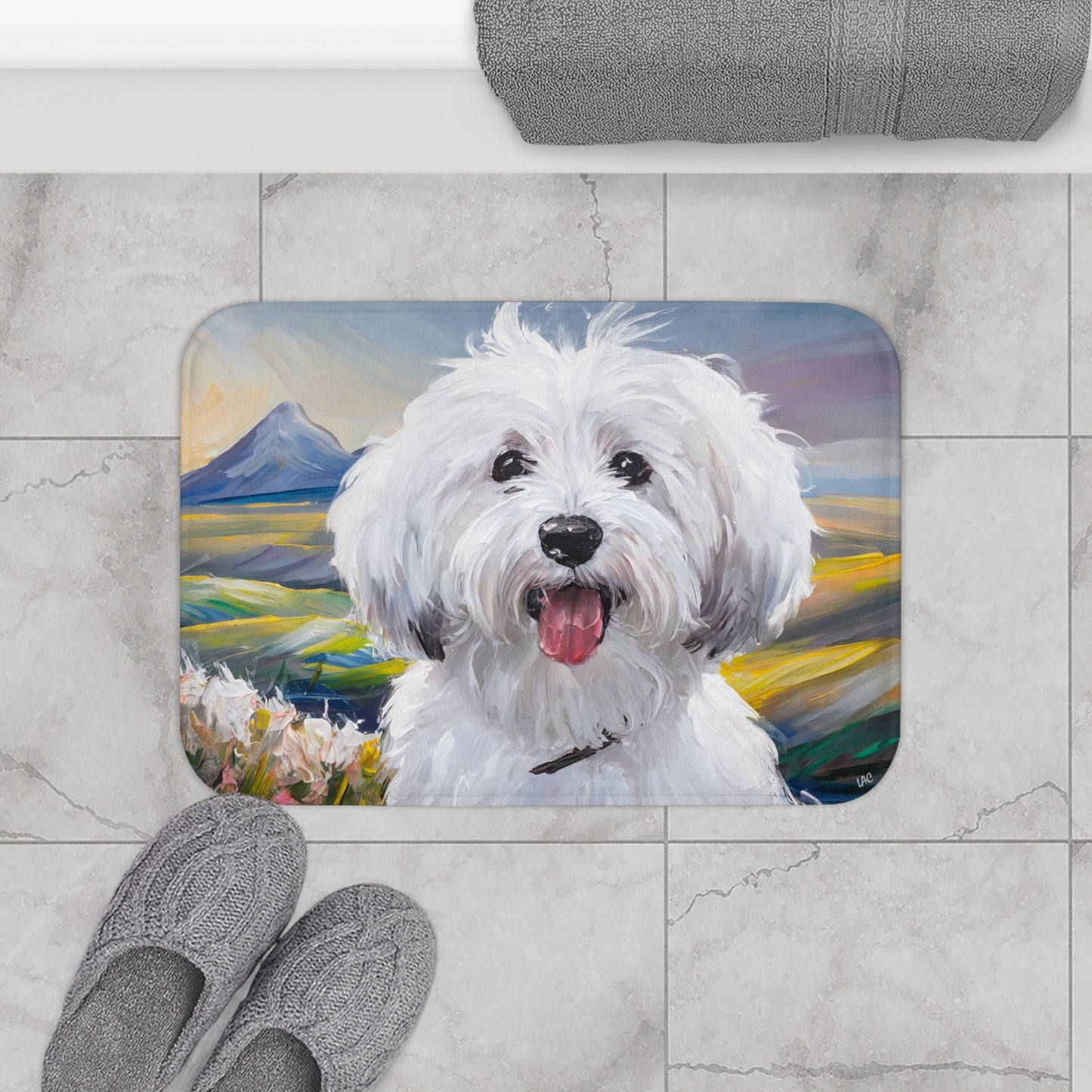 Coton de Tulear Bathroom Rug Mat