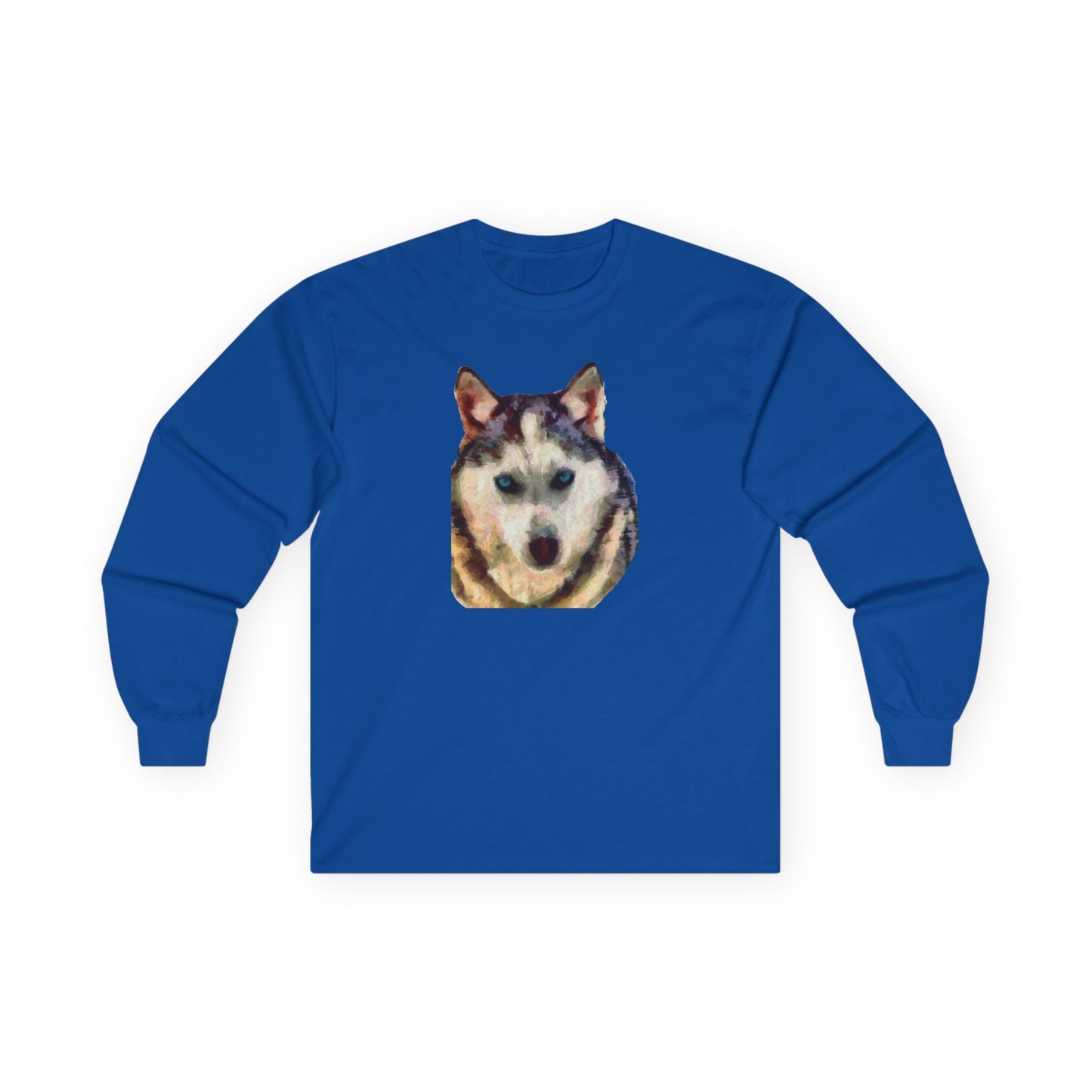 SIberian Husky 'Sacha' Unisex Cotton Long Sleeve Tee