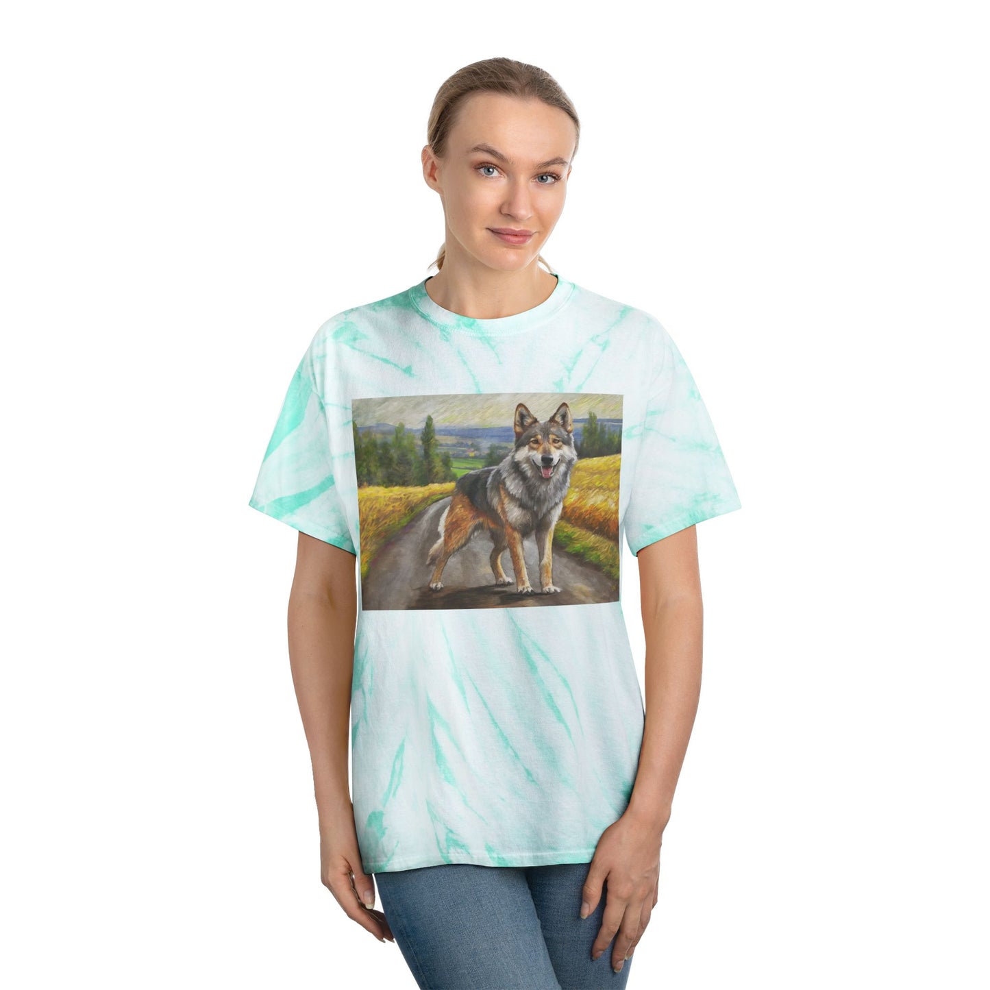 Czechoslovakian Vlciak Wolfdog Classic Tie-Dye Tee, Cyclone
