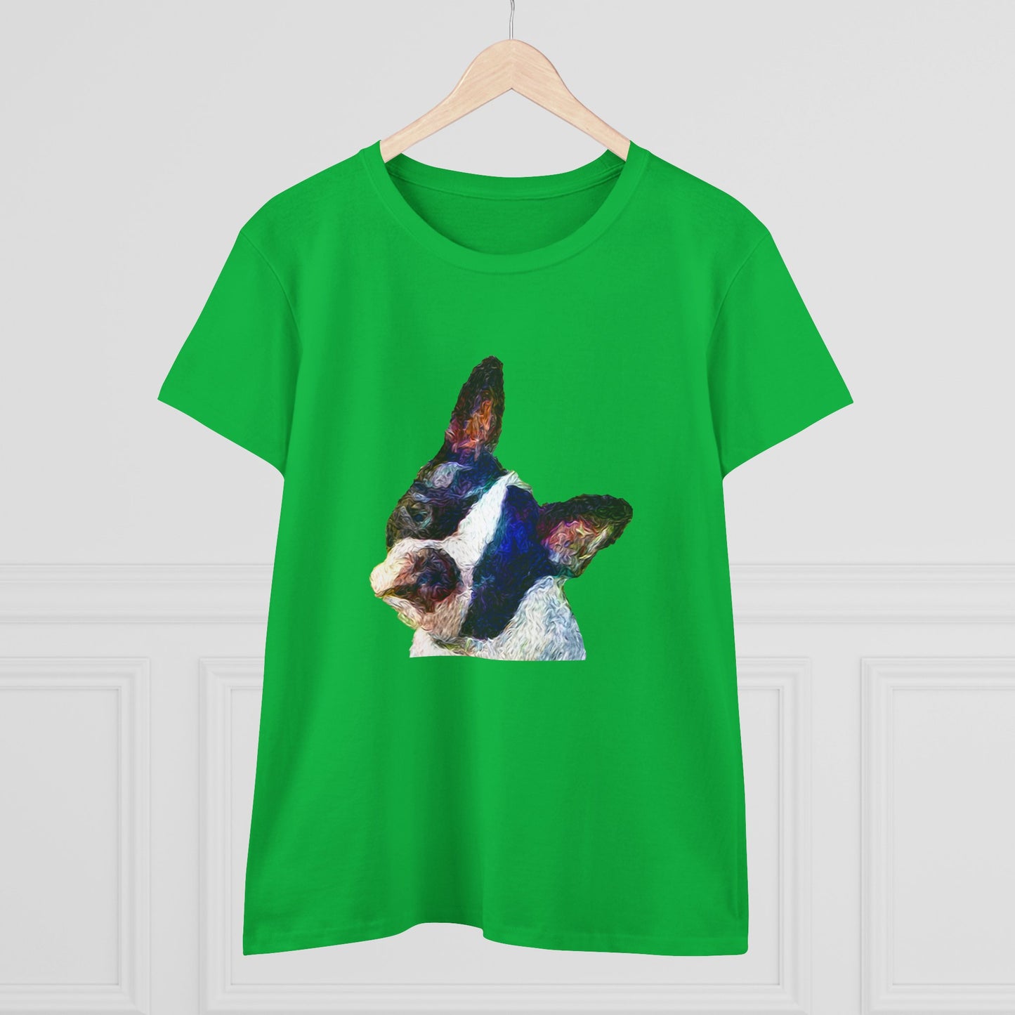 Boston Terrier 'Skipper' Women's Midweight Cotton Tee
