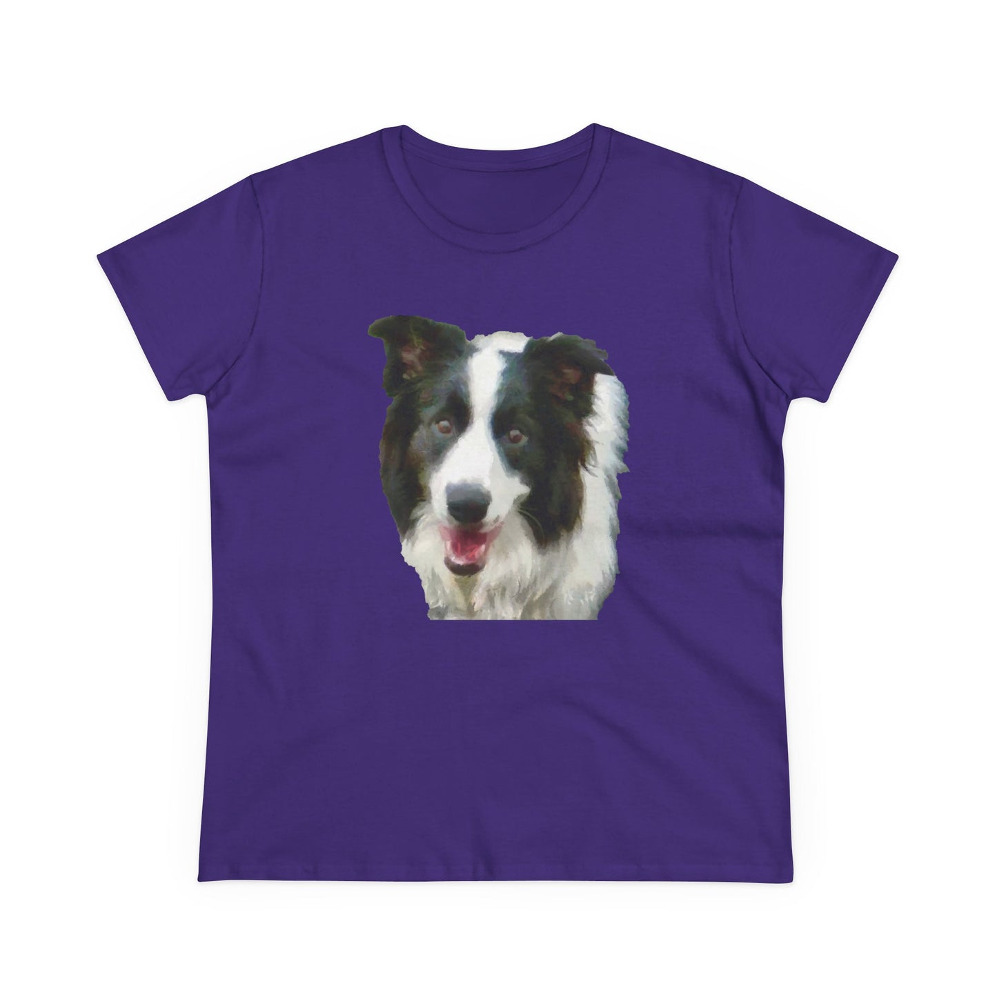 Border Collie '#2' Women's Midweight Cotton Tee