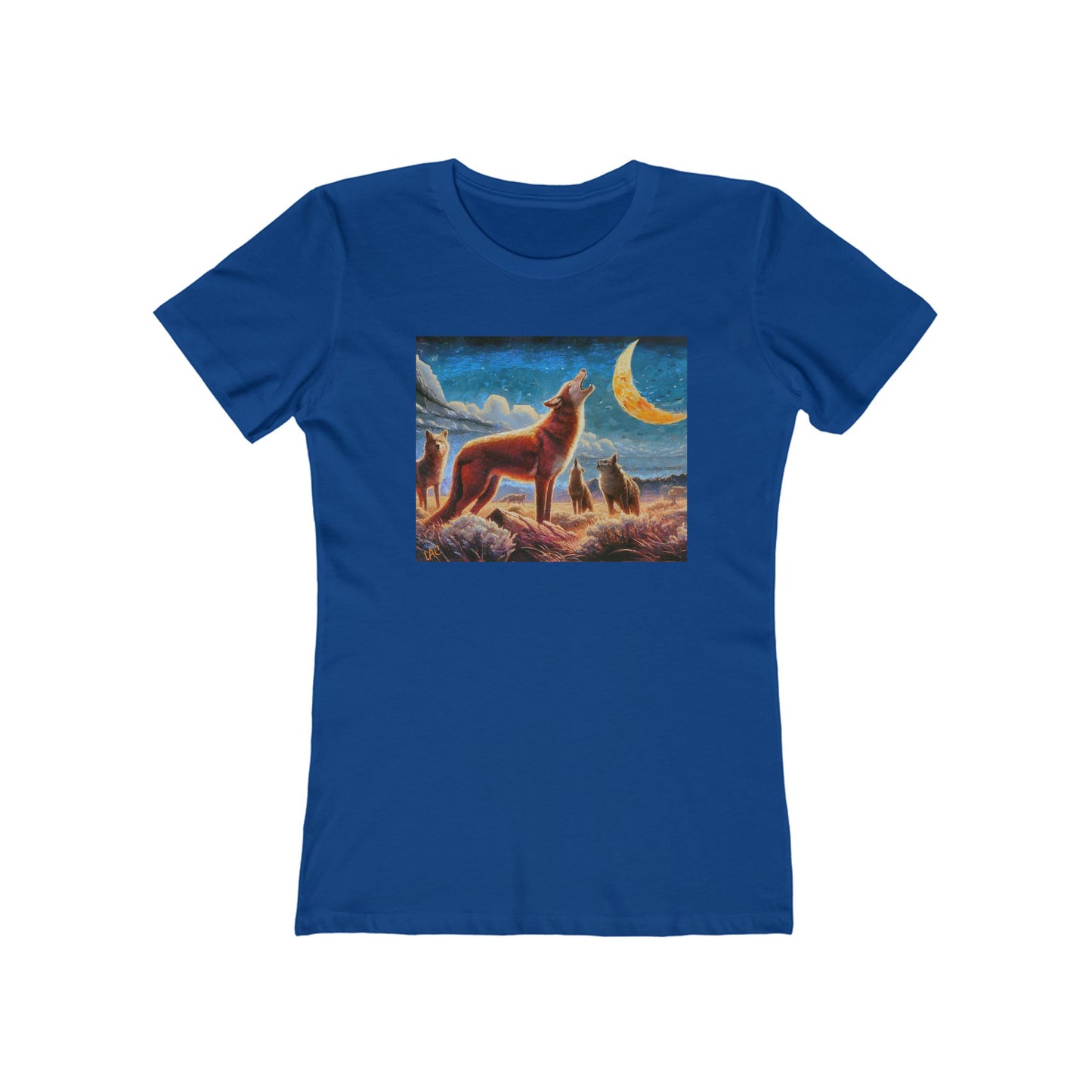 Coyotees in Moonlight Women's Slim Fitted Ringspun Cotton Tee