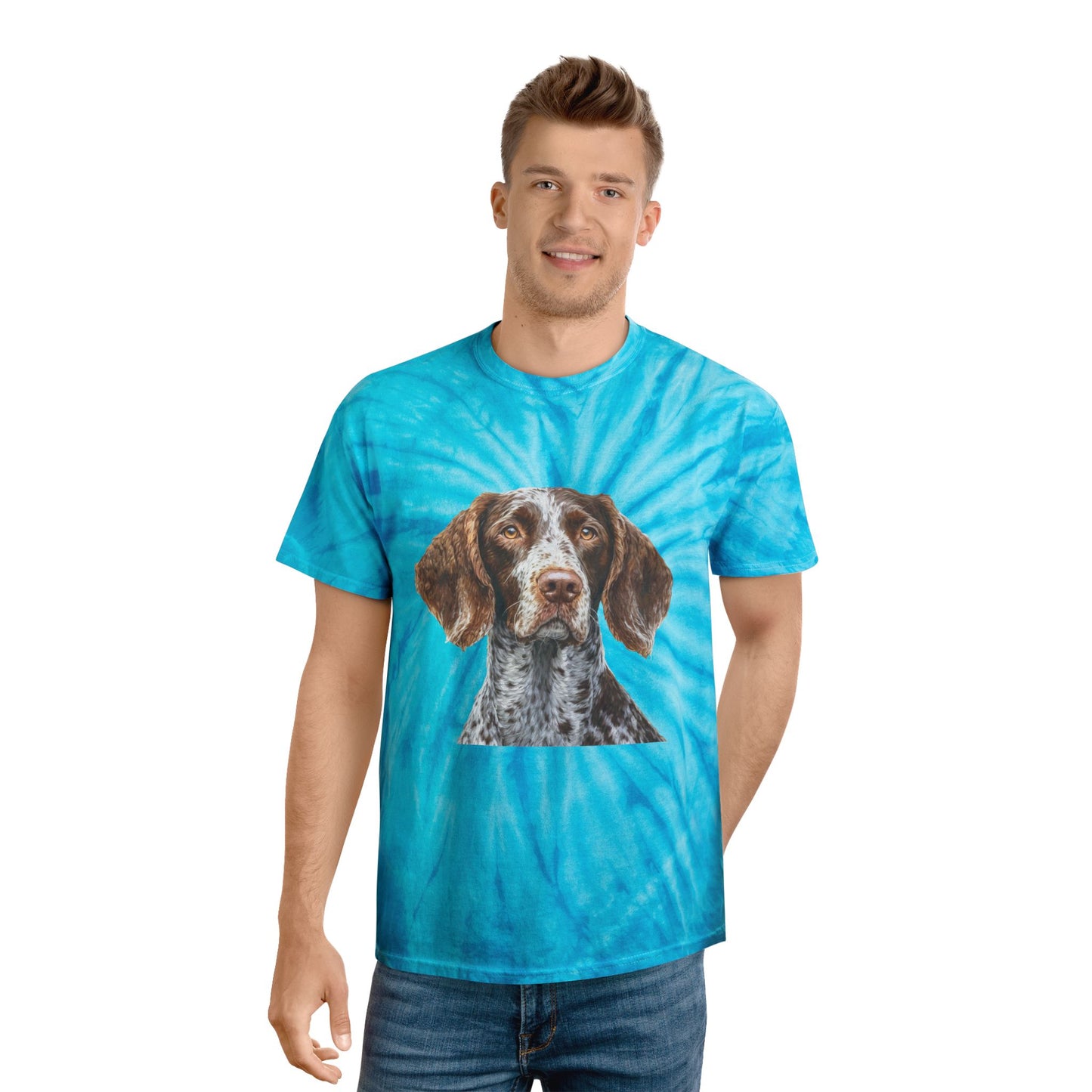 German Wirehaired Pointer Classic Tie-Dye Tee, Cyclone