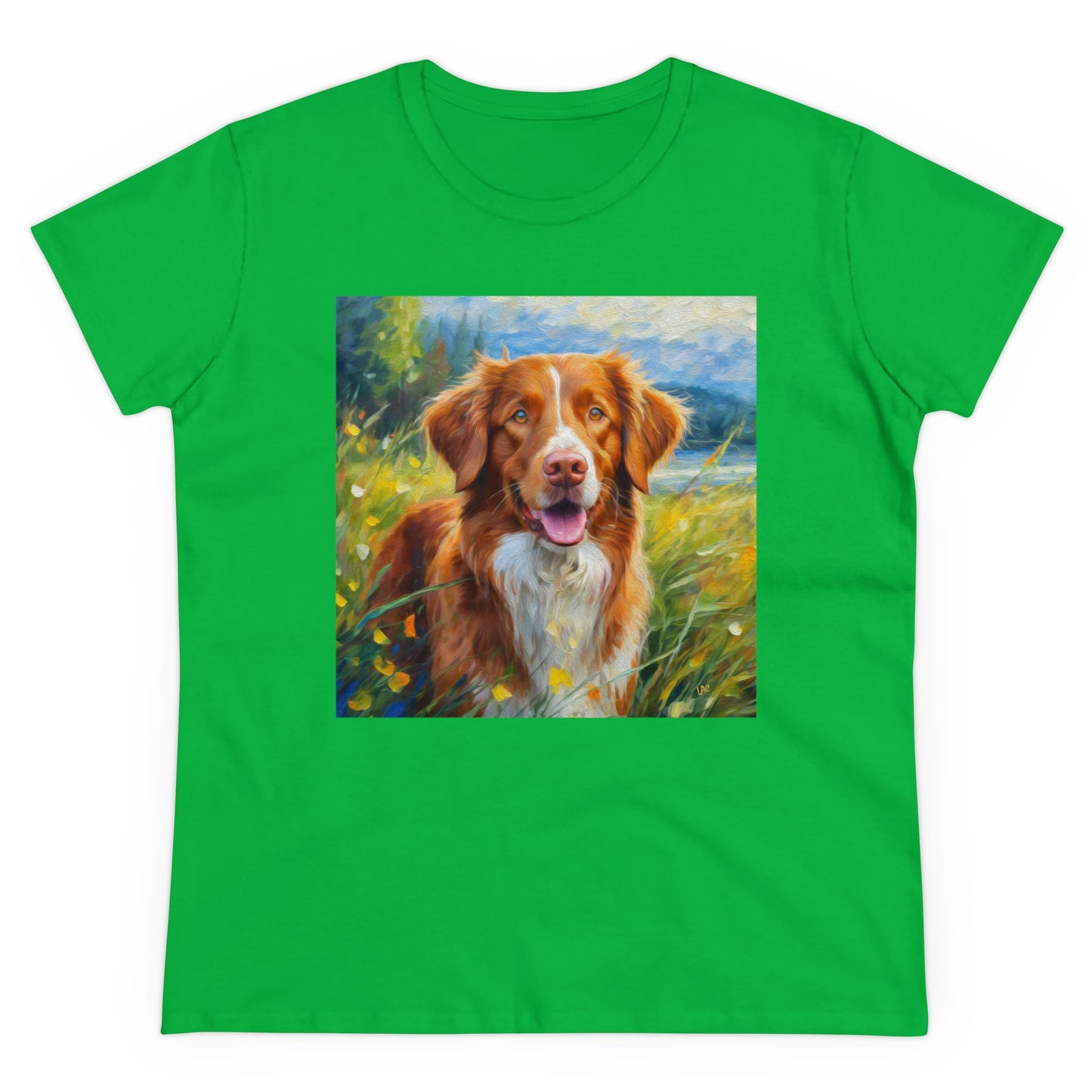 Nova Scotia Duck Tolling Retriever 'DIxie' Women's Midweight Cotton Tee