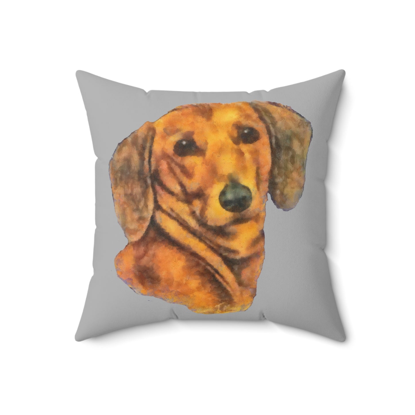 Dachshund 'Doxie #1' Spun Polyester Throw Pillow