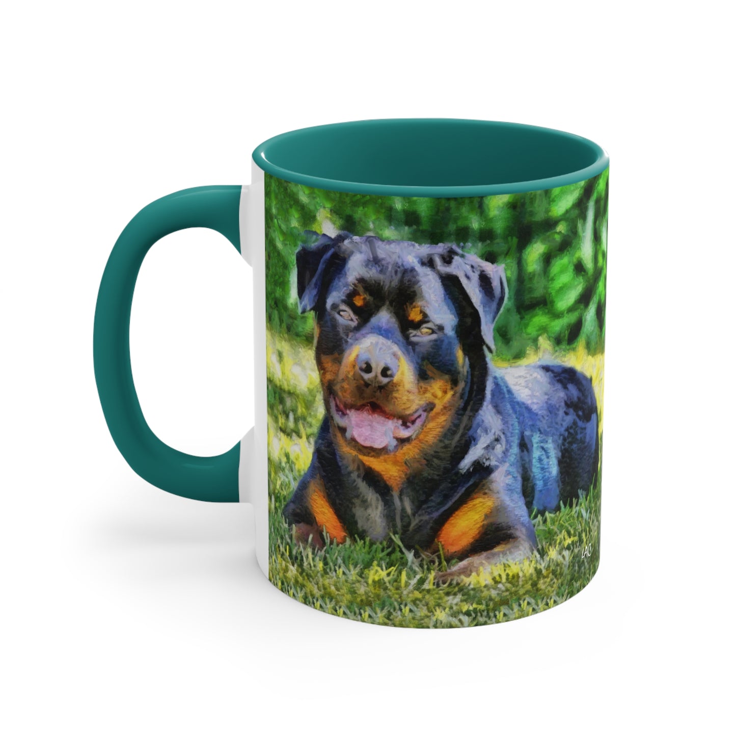 Rottweiler 'Lina' Accent Coffee Mug, 11oz