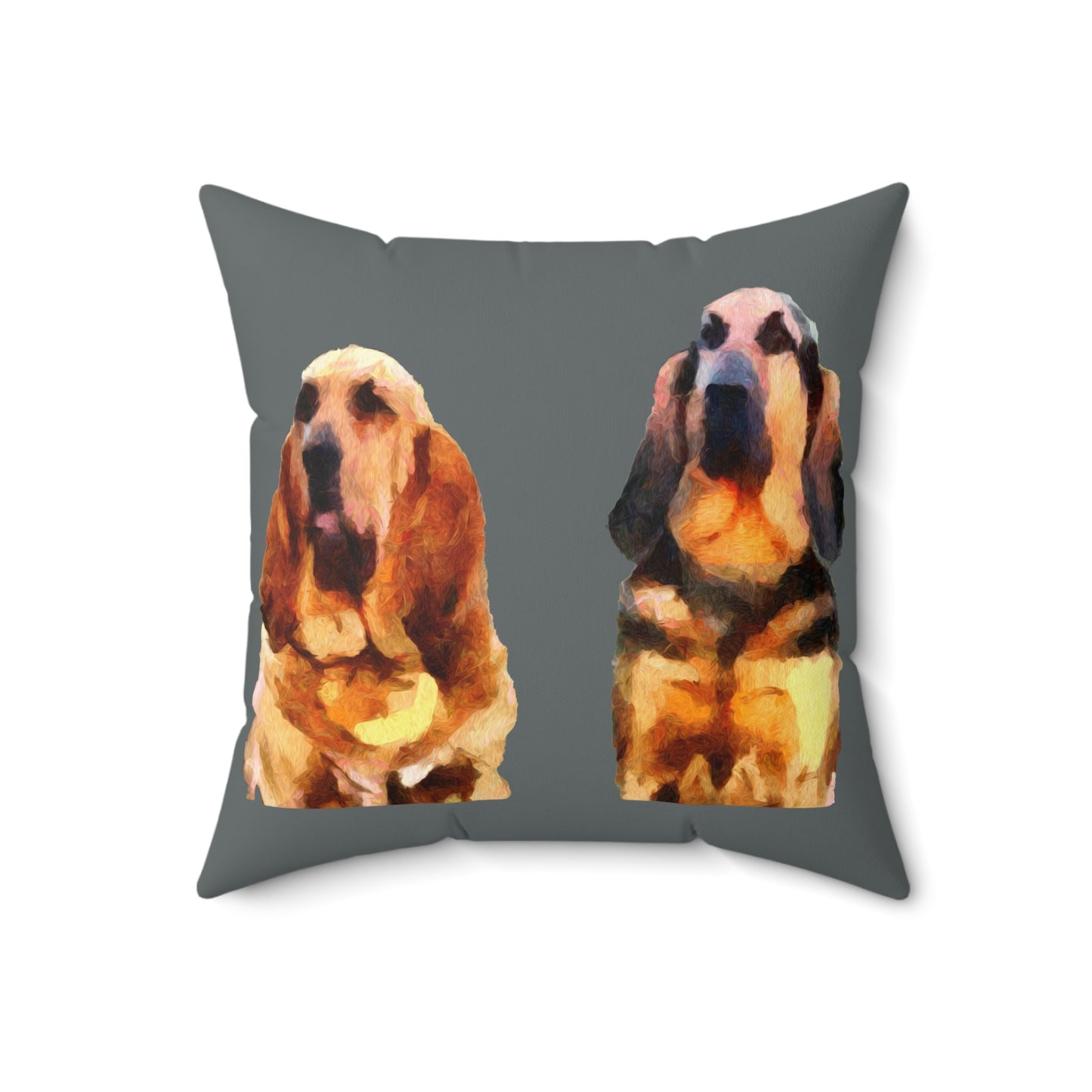 Bloodhounds 'Bear & Bubba' Spun Polyester Throw Pillow