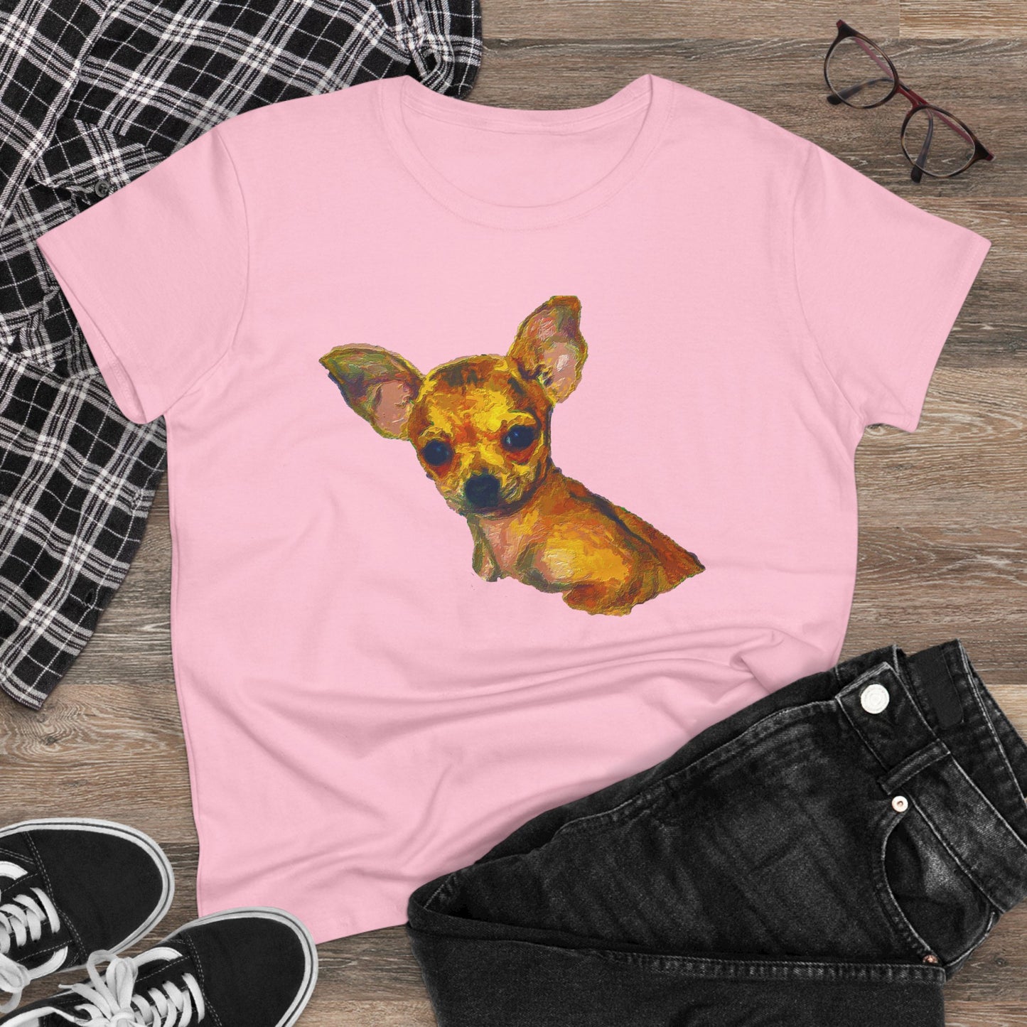 Chihuahua 'Belle' Women's Midweight Cotton Tee