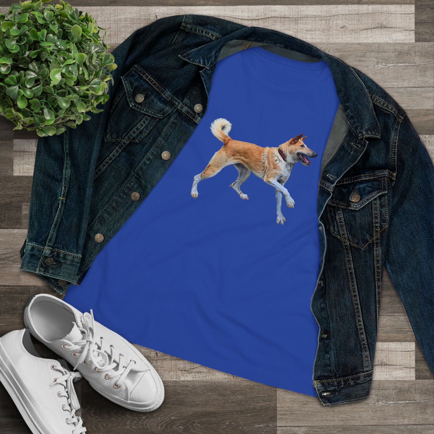 Korean Jindo Women's Relaxed Fit Cotton Tee