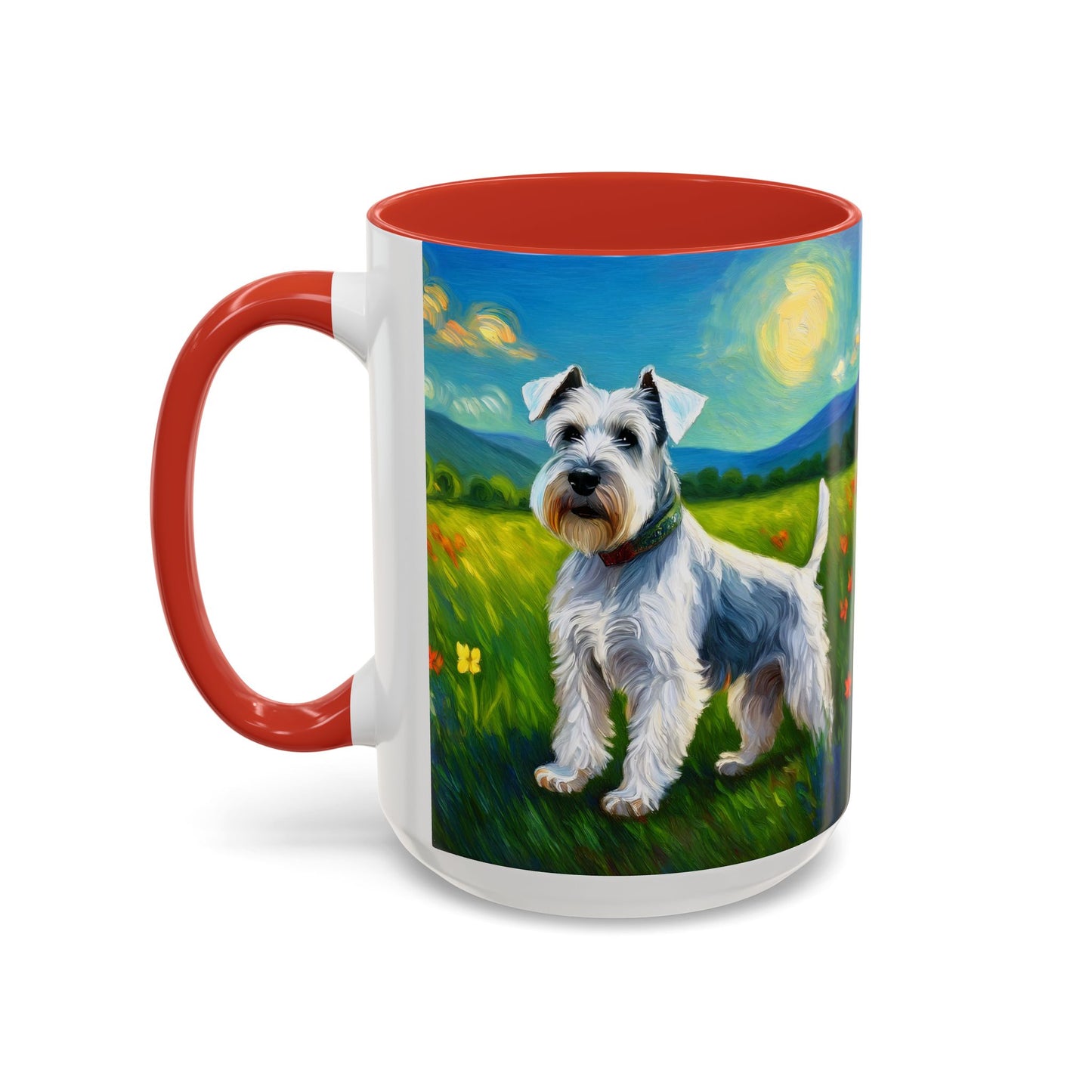 White Schnauzer Accent Coffee Mug - 2 Sizes