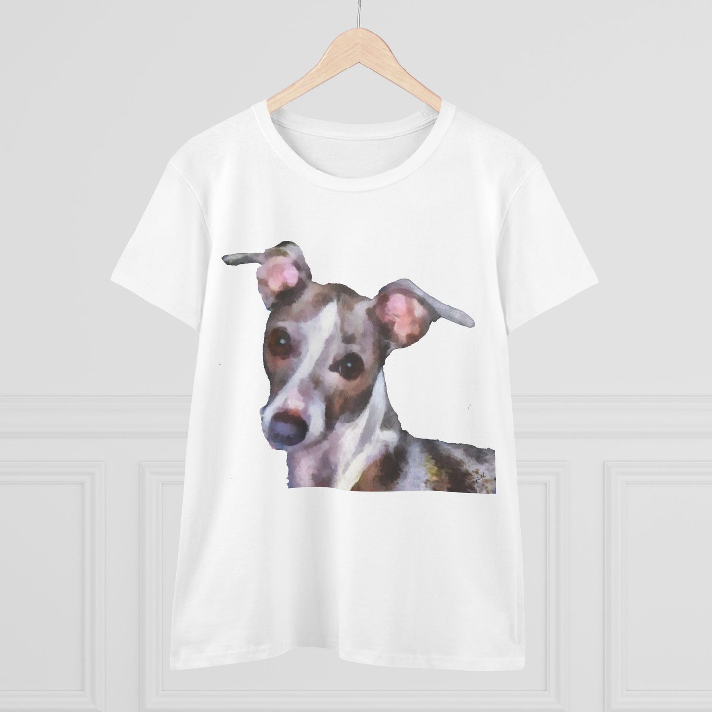 Italian Greyhound 'Lilly' Women's Midweight Cotton Tee