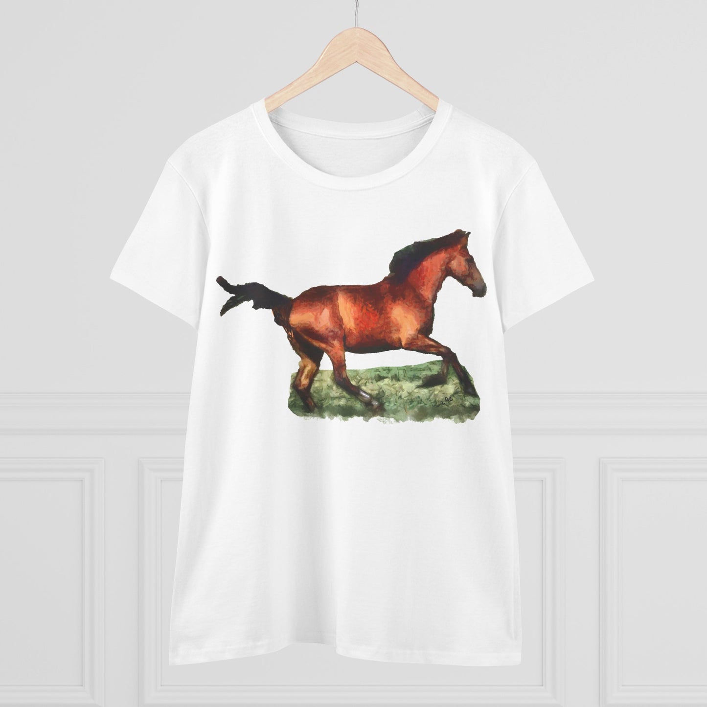 Horse 'Sam' Women's Midweight Cotton Tee
