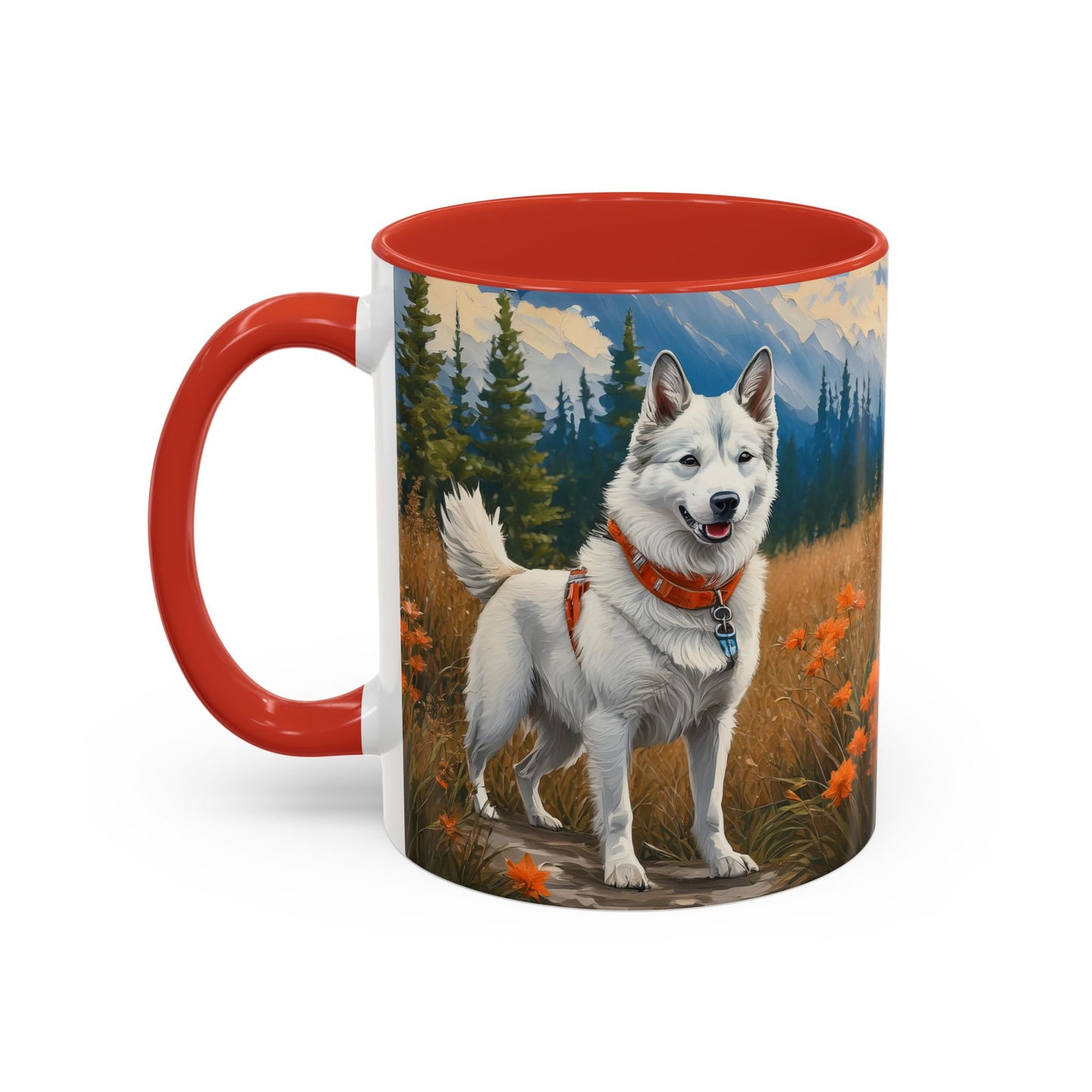 Yakutian Laika - Ceramic Accent Coffee Mug - 2 Sizes