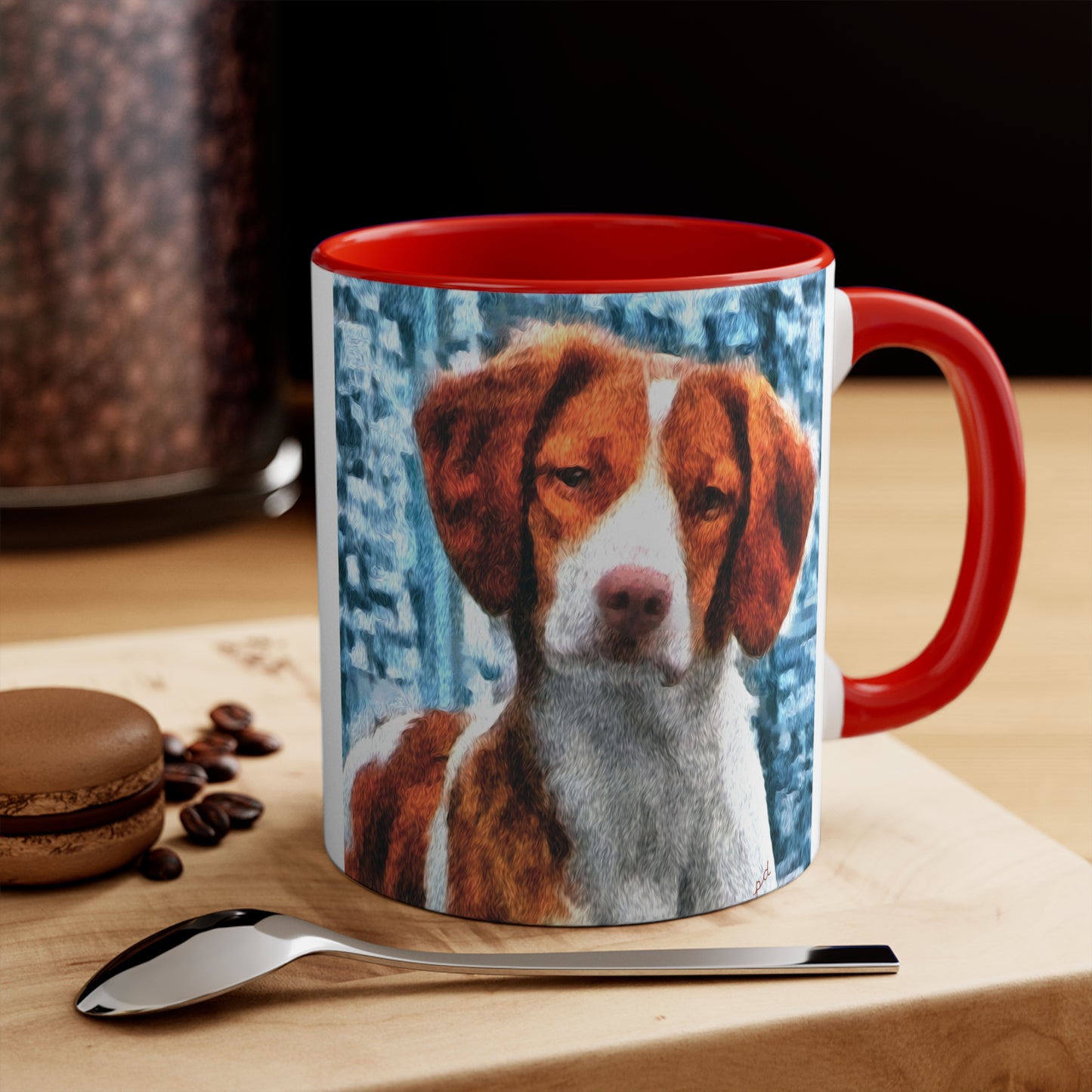 Brittany Spaniel 'Gunner' Accent Coffee Mug: A Taste of Elegance